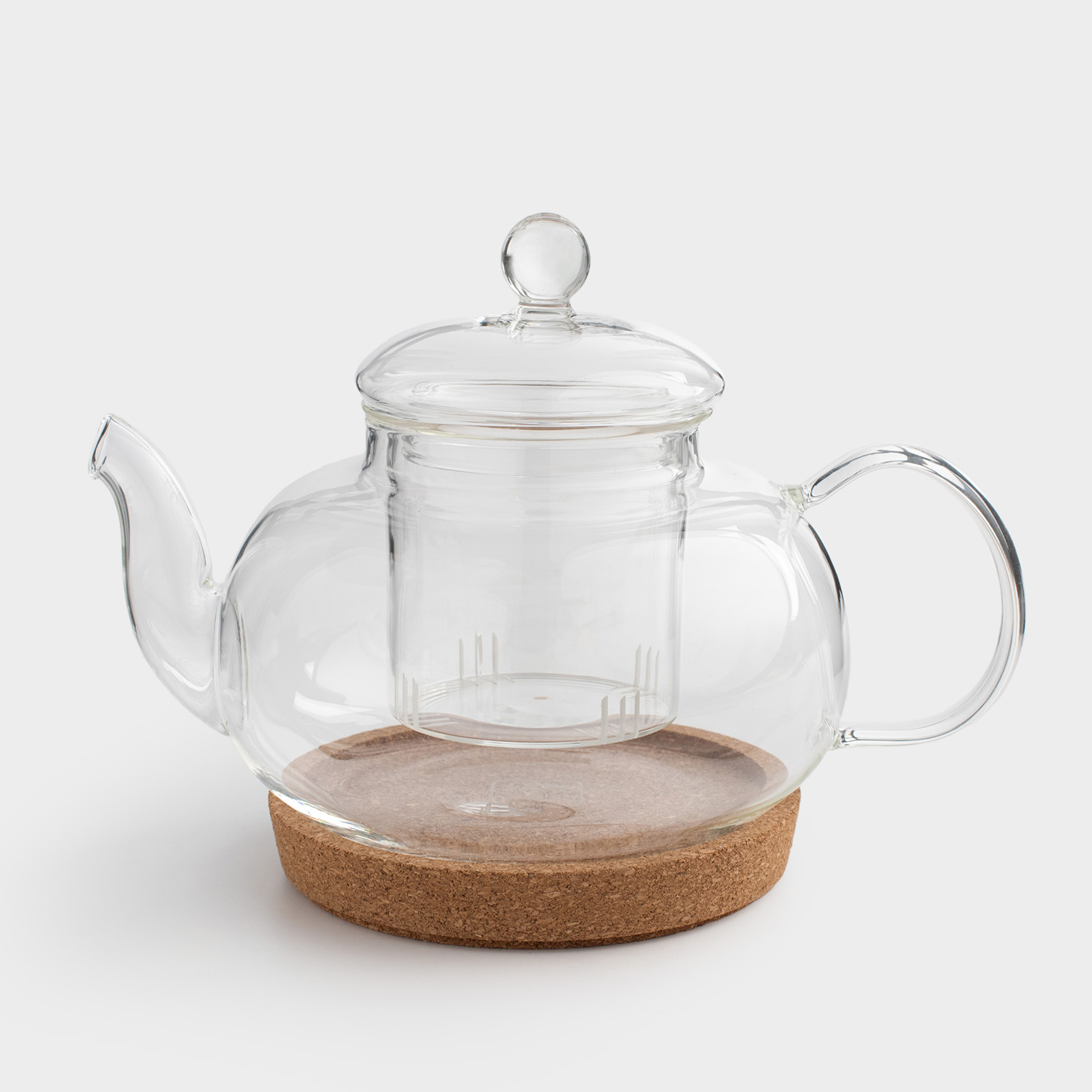 Чайник заварочный 800 мл на подставке стекло Бпробка Clear cork 1990₽
