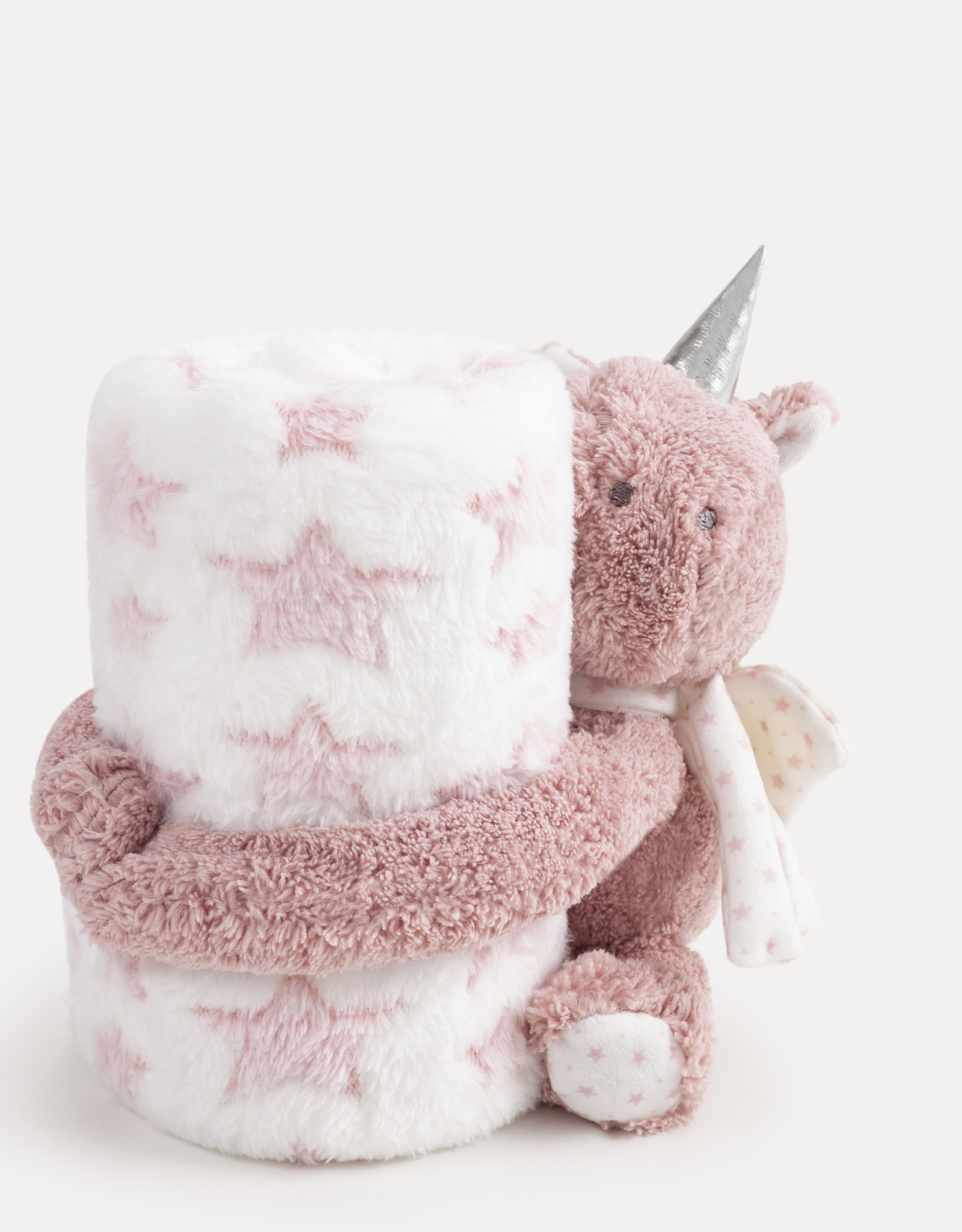 Плед с игрушкой, 78х96 см, полиэстер, розовый, Единорог, Unicorn