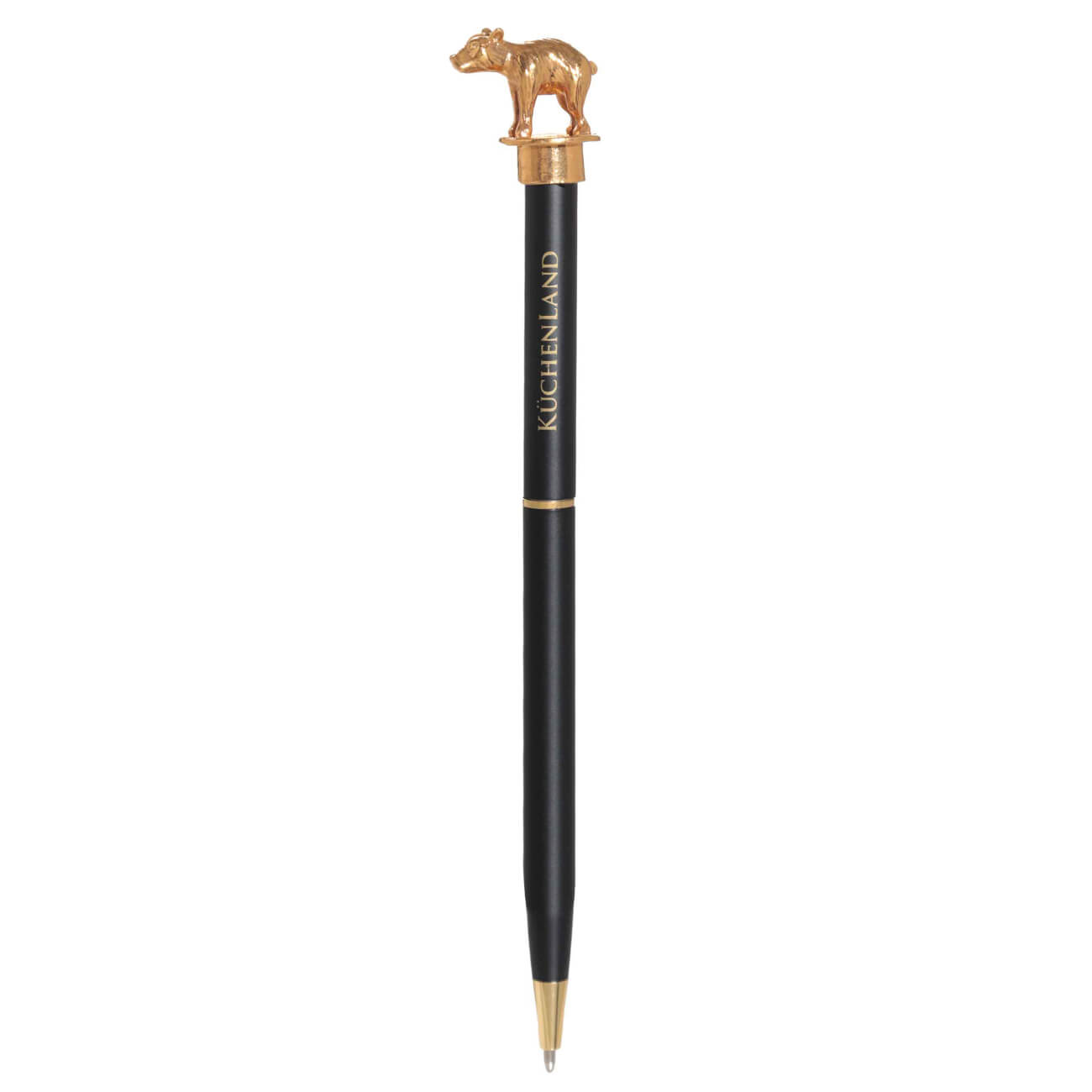 

Ручка шариковая, 14 см, с фигуркой, сталь, черная, Медведь, Draw figure
