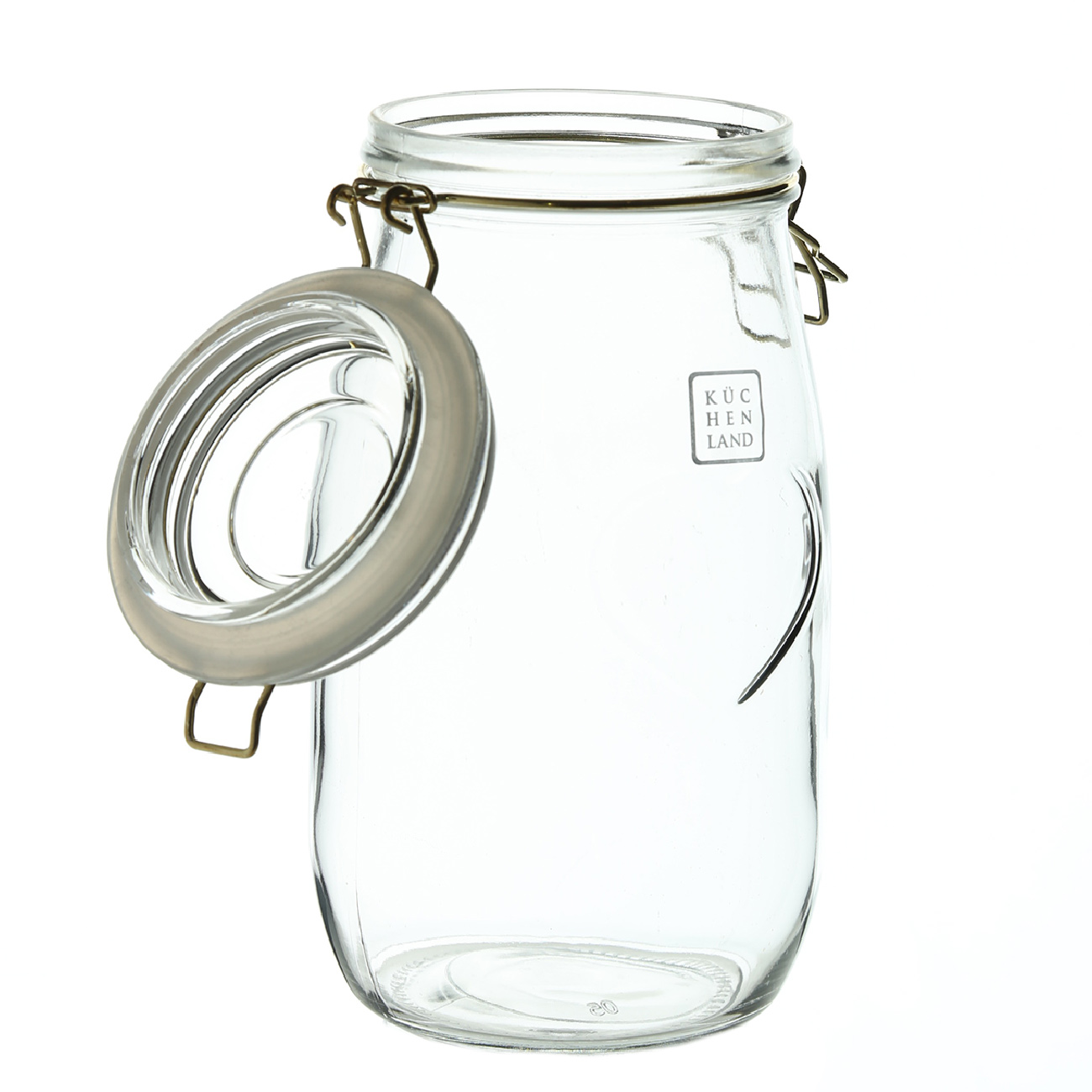 Набор банок для продуктов, 4 шт, клипса, стекло, Сердце, Clip-top изображение № 7