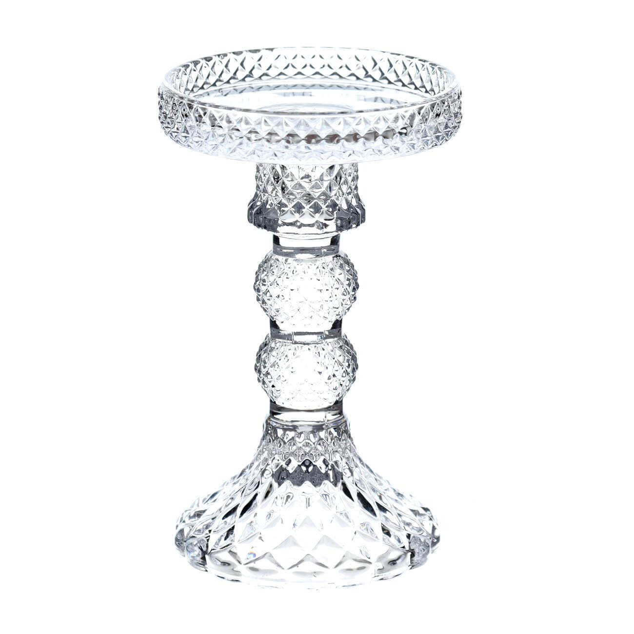 Подсвечник, 14 см, для одной свечи, на ножке, стекло, Naiad kuchenland набор для ванной 3 пр стекло пластик naiad