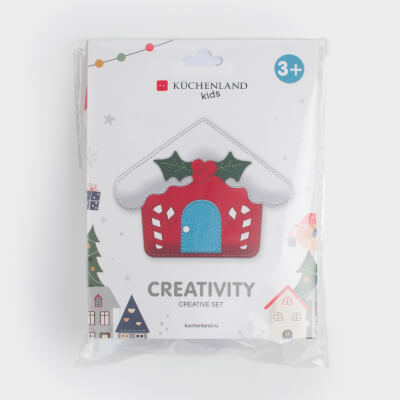 Набор для творчества, 18х9 см, рукоделие, фетр/хлопок, подвеска, Домик, Creativity ,image-0