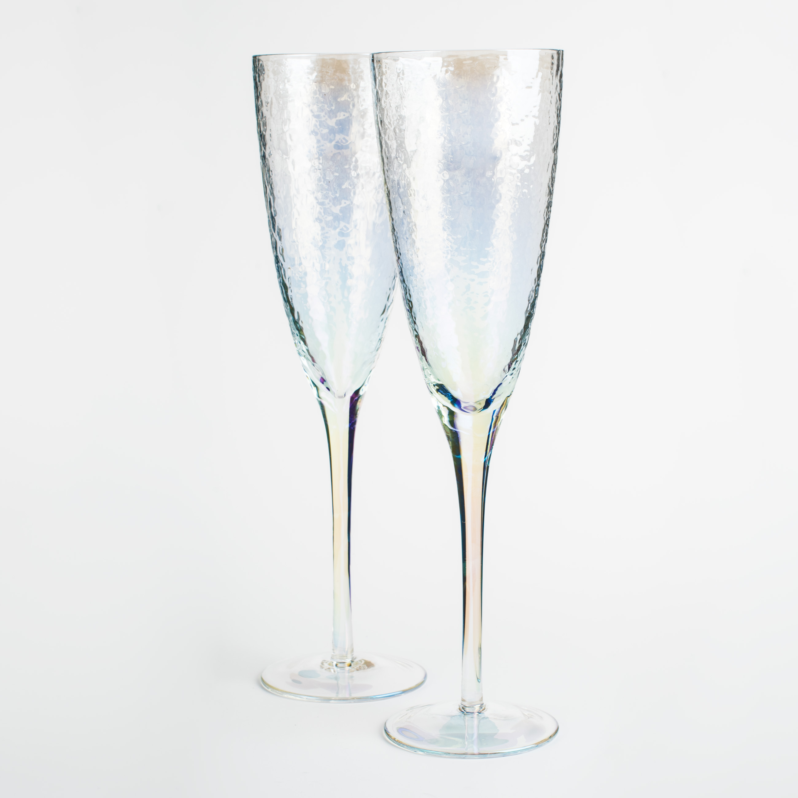 Бокал для шампанского, 275 мл, 2 шт, стекло, перламутр, Ripply polar изображение № 3