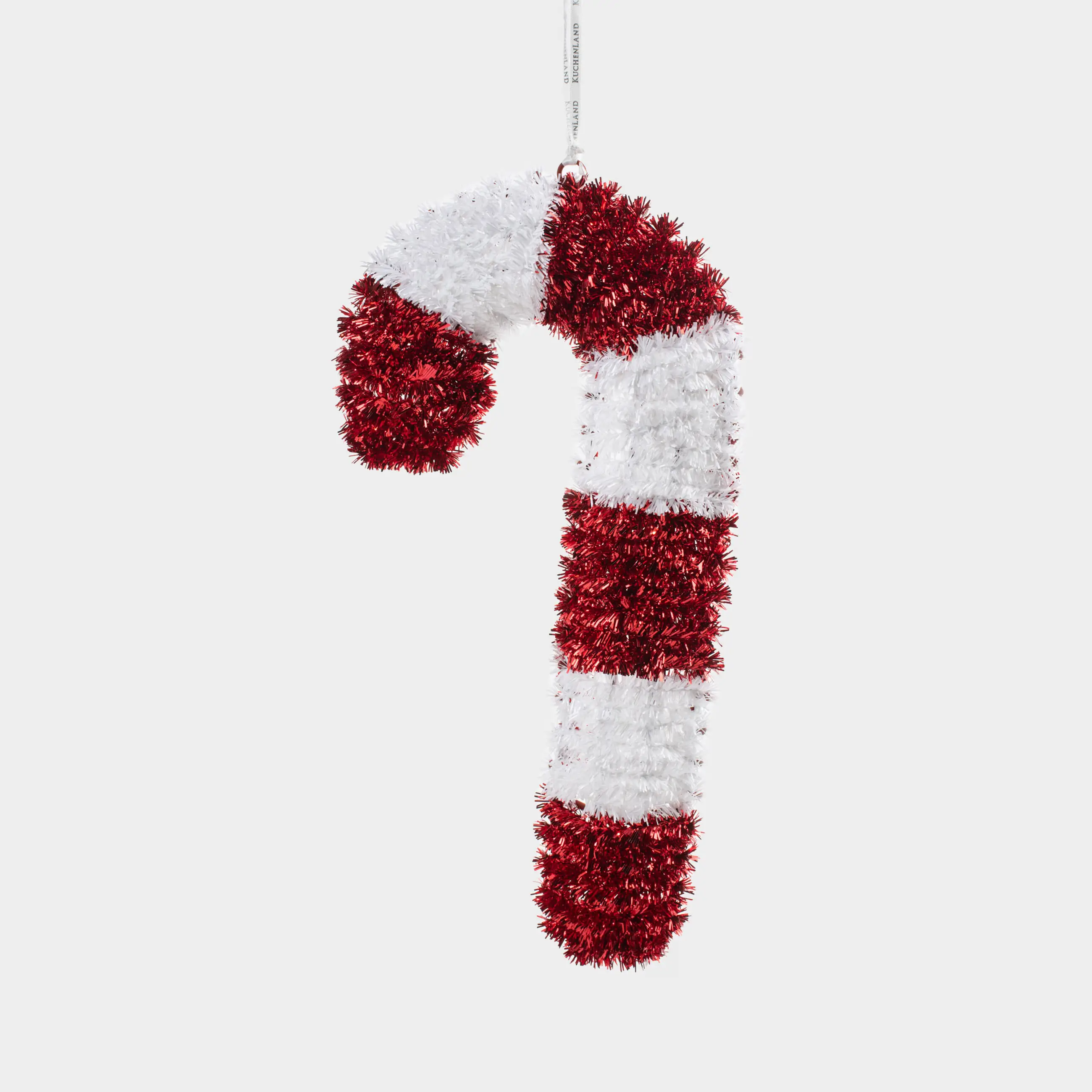 Украшение декоративное, 40 см, мишура/пластик, красно-белое, Леденец, Tinsel decor