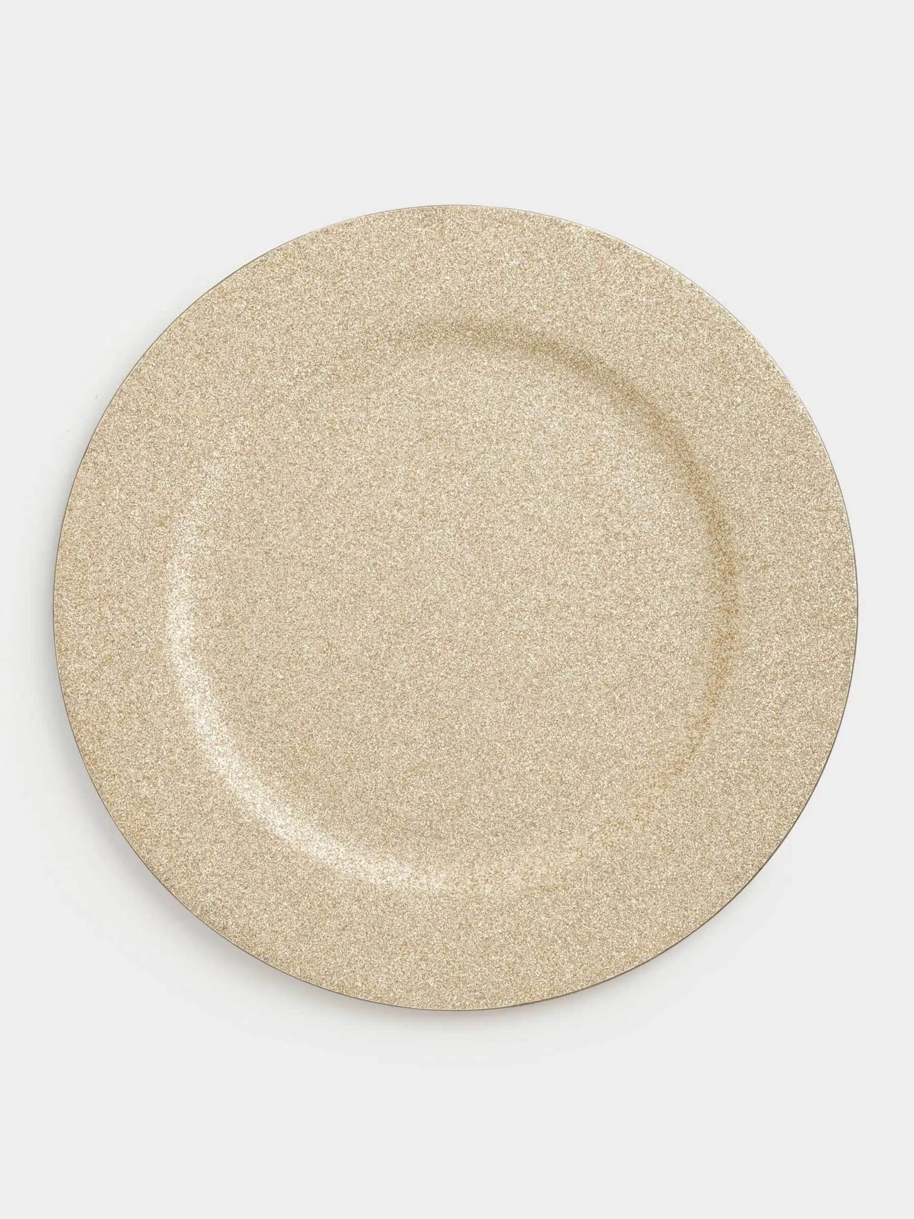 Тарелка подстановочная, 33 см, пластик, серебристая, Plastic sparkle, image-0