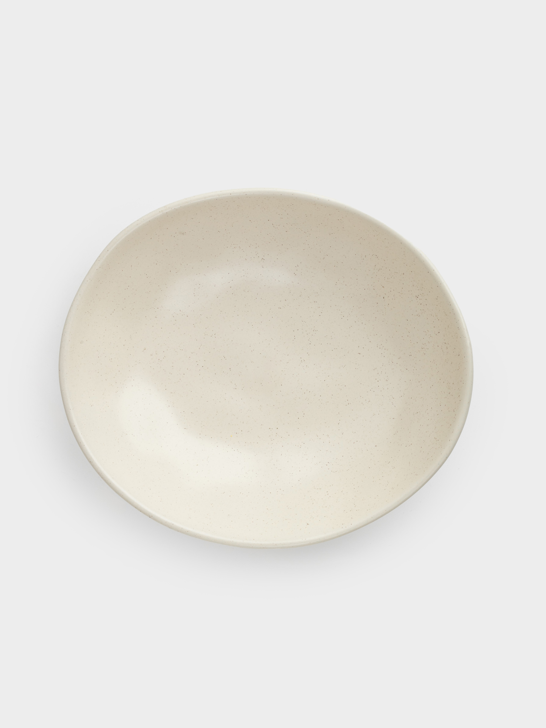 Салатник, 22х6 см, 800 мл, керамика, молочный, Мятый эффект, Crumple creme, image-1