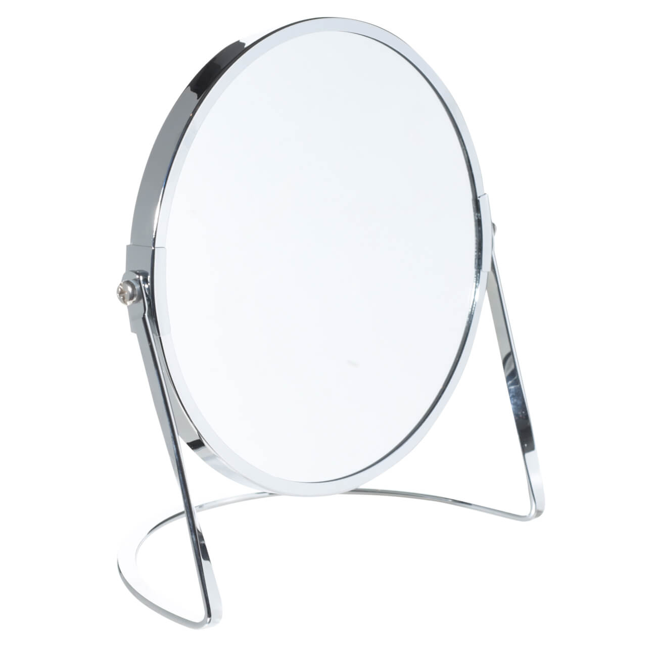 Зеркало настольное, 20х17 см, двустороннее, металл, круглое, Fantastic настольное зеркало brabix
