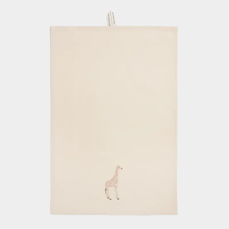 Полотенце кухонное, 40х60 см, хлопок, бежевое, Жираф, Giraffe ,image-0