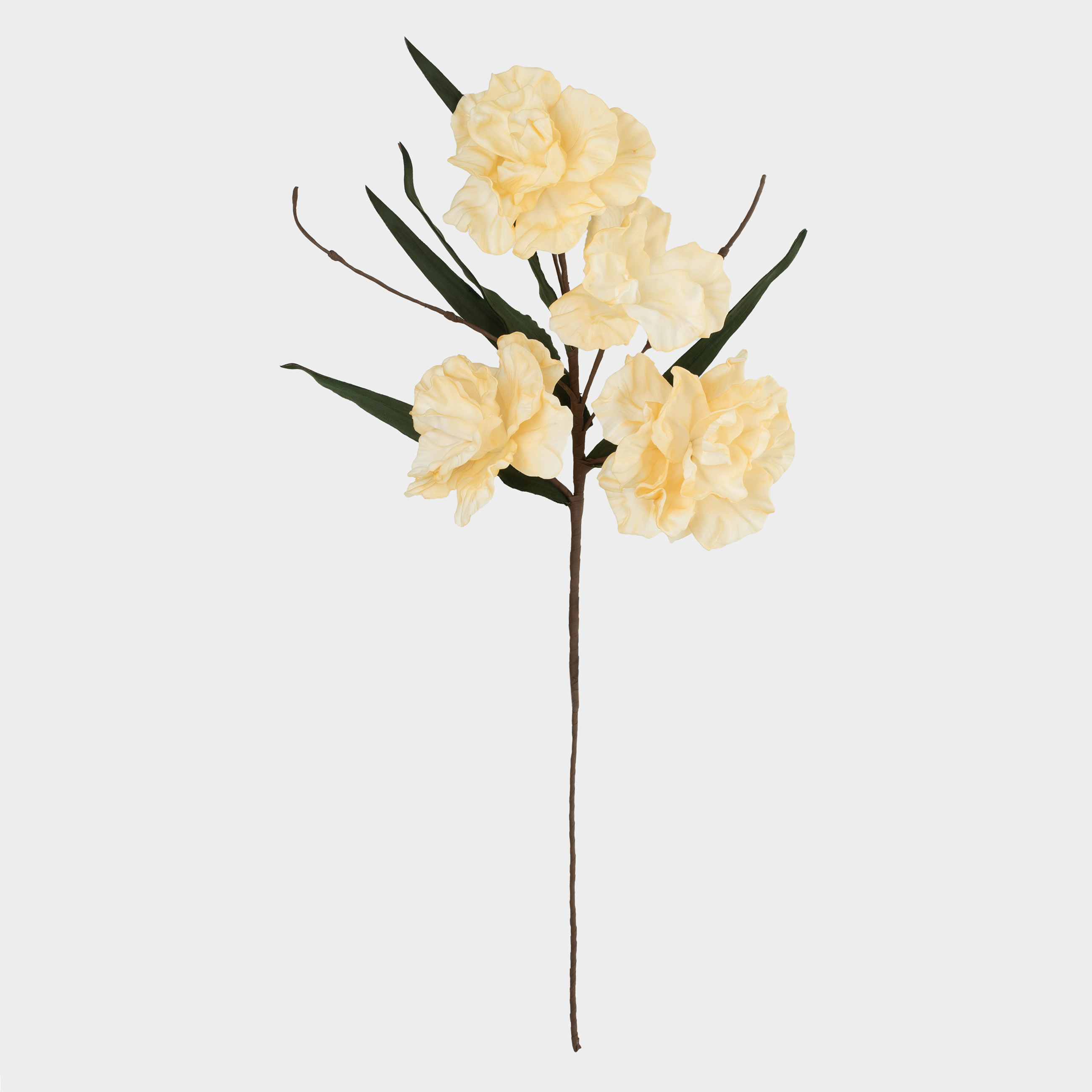 Ветка декоративная, 1 м, пластик/пенопласт, Кремовые пионы, Flower garden, image-0