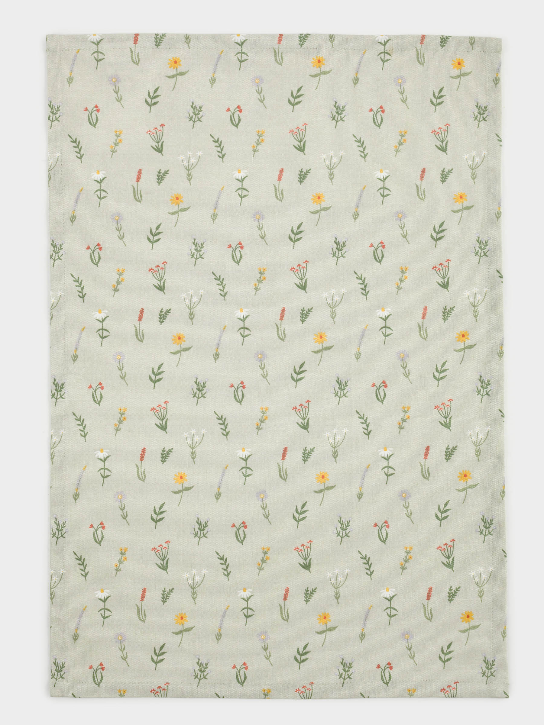 Полотенце кухонное, 40х60 см, хлопок, бежевое, Полевые цветы, Motley meadow, image-0