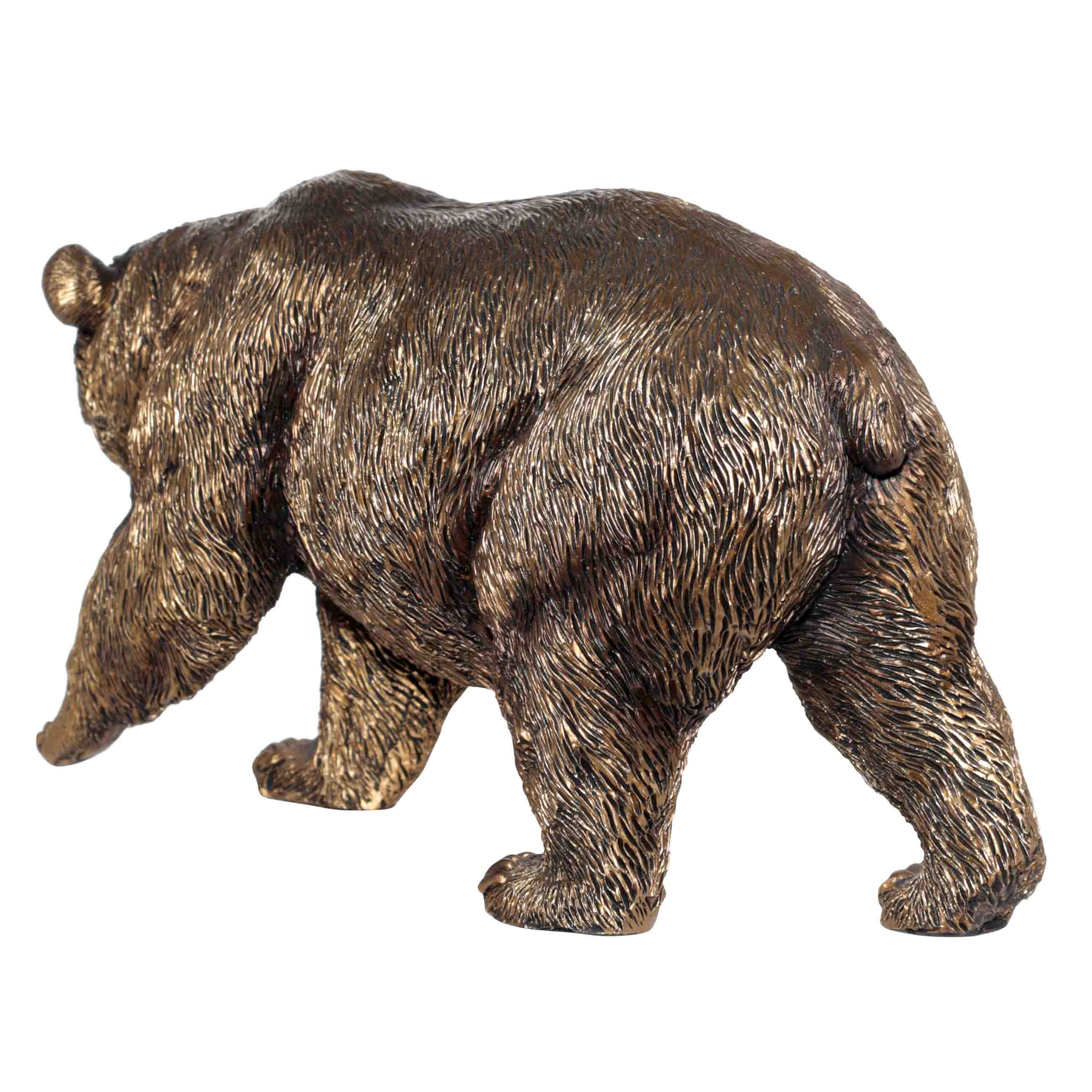 Статуэтка, 22 см, полирезин, бронзовая, Медведь, Bear изображение № 3