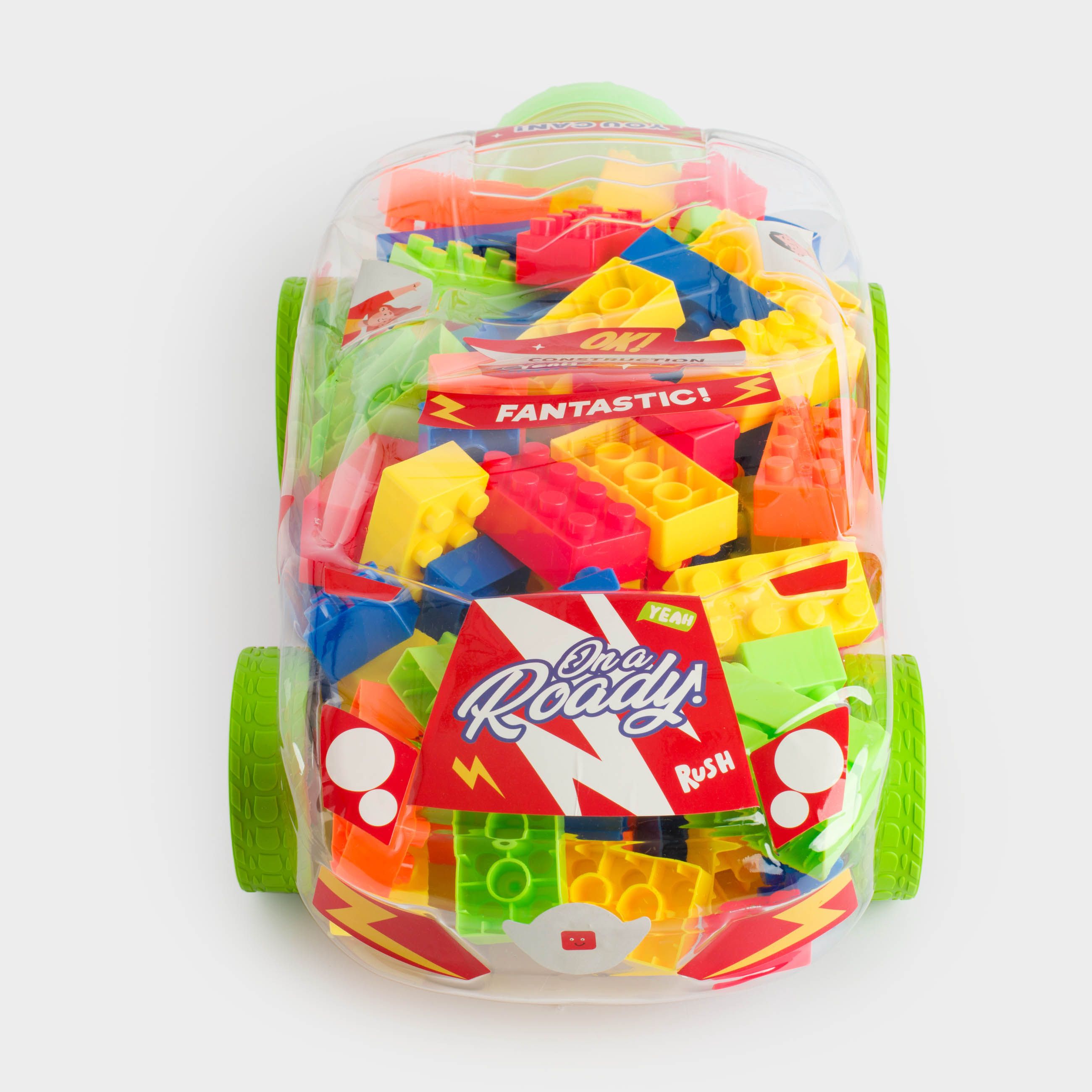 Конструктор, 41х21 см, пластик, Машинка с кубиками, Hobby kids