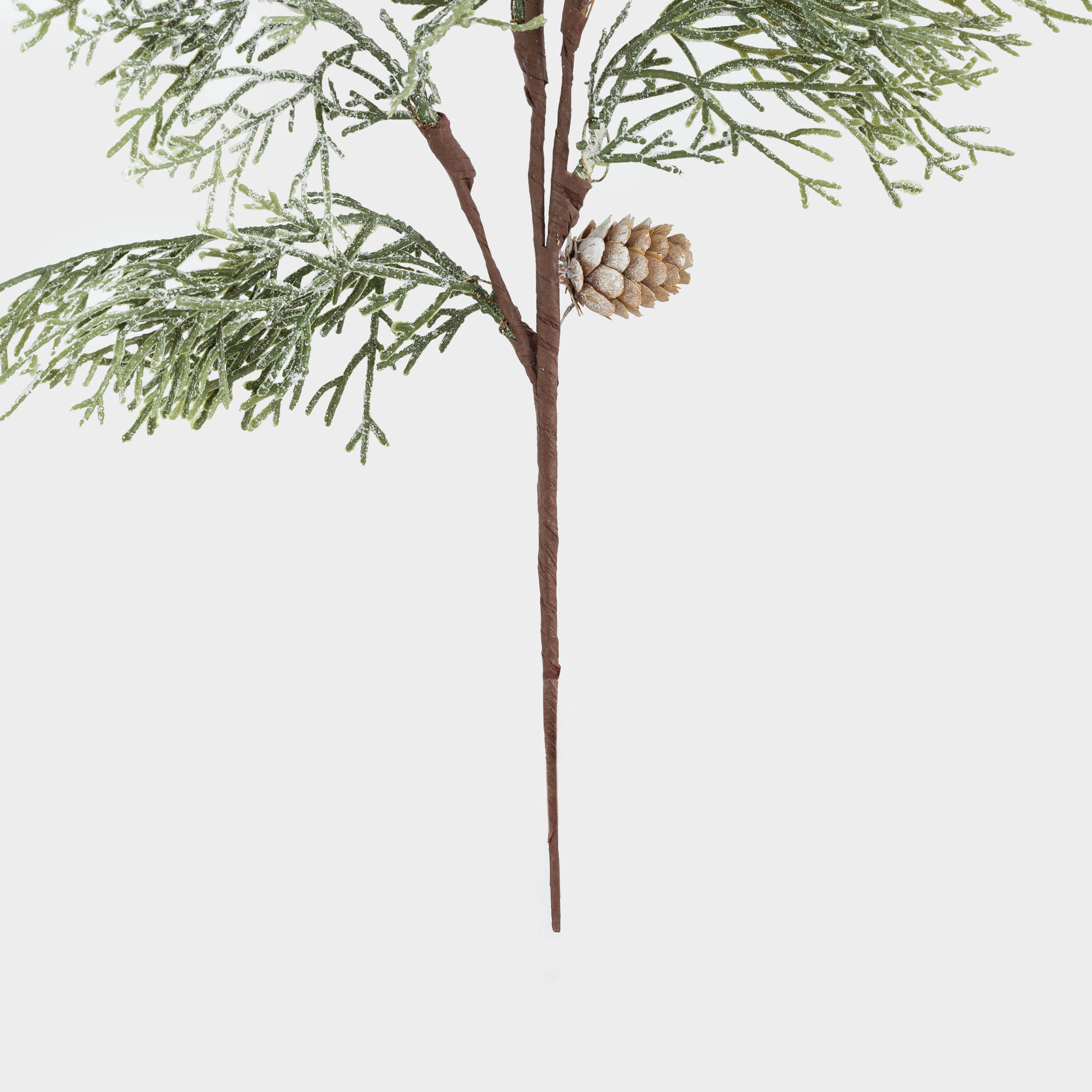 Ветка декоративная, 46 см, ПВХ/металл, Хвоя с шишками, Conifer decor, image-2