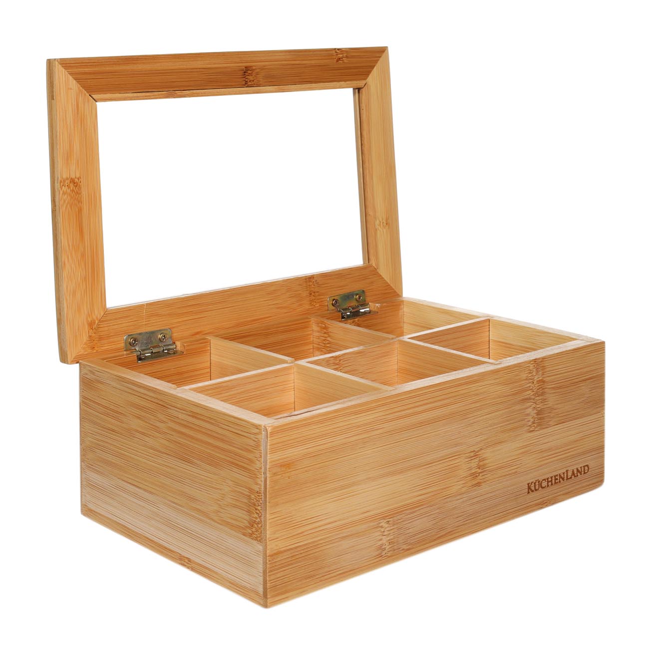 Коробка для чая, 24х16 см, 6 отд, бамбук, прямоугольная, Bamboo изображение № 5