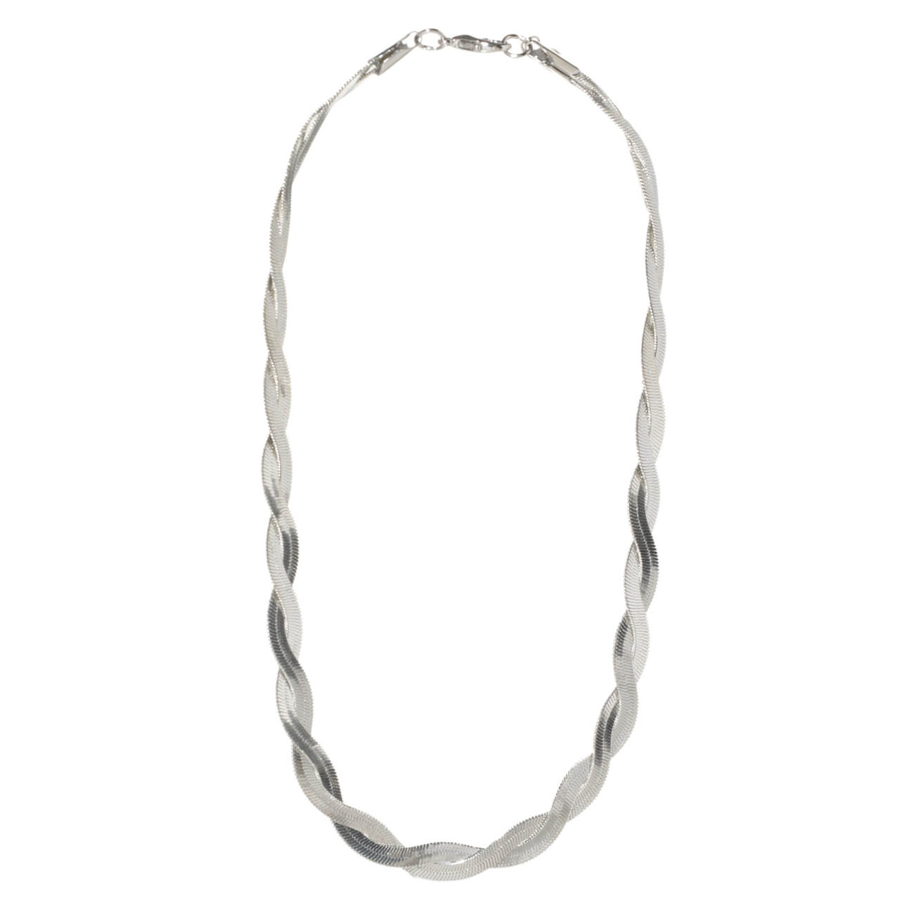 Цепочка, 45 см, двойная, металл, серебристая, Jewelry цепочка для сумки с карабинами 14 × 10 мм 60 см серебряный