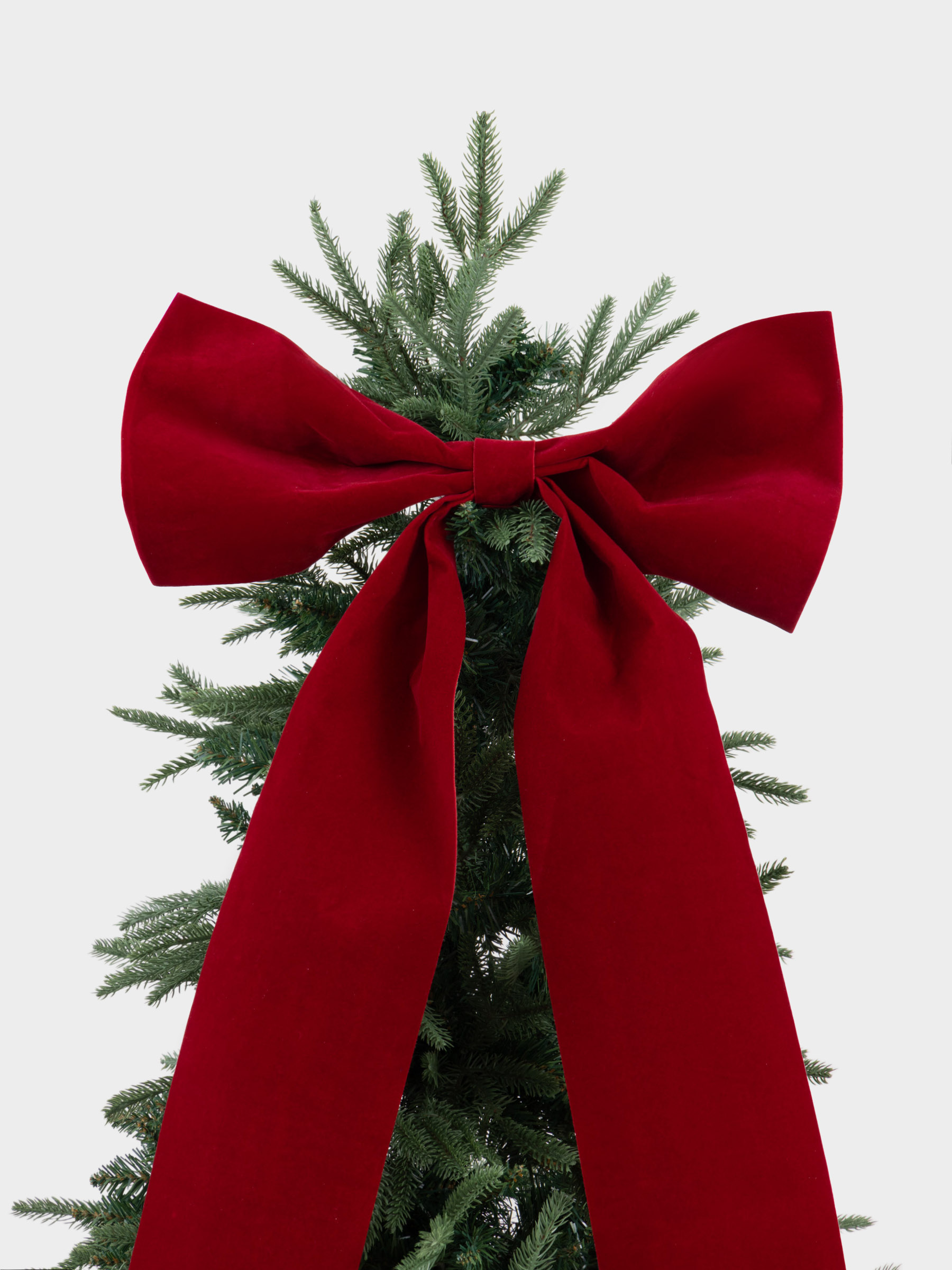 Украшение декоративное, 55x200 см, полиэстер, красное, Бант, Bow velvet, image-4