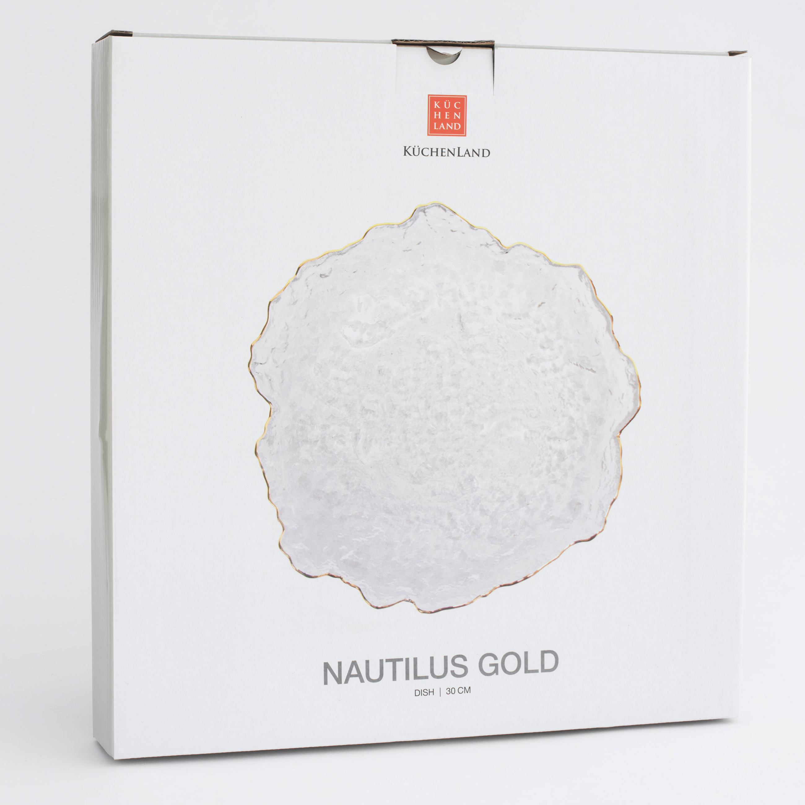 Блюдо, 30 см, стекло, с золотистым кантом, Nautilus gold изображение № 5