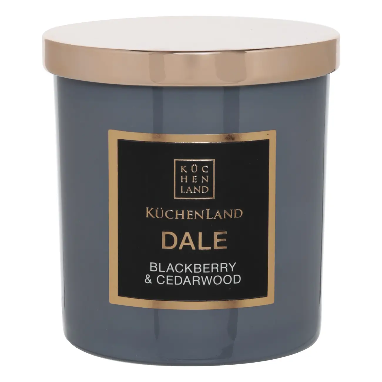 Свеча ароматическая, 9 см, в подсвечнике, с крышкой, стекло, Blackberry and Cedarwood, Dale, image-0