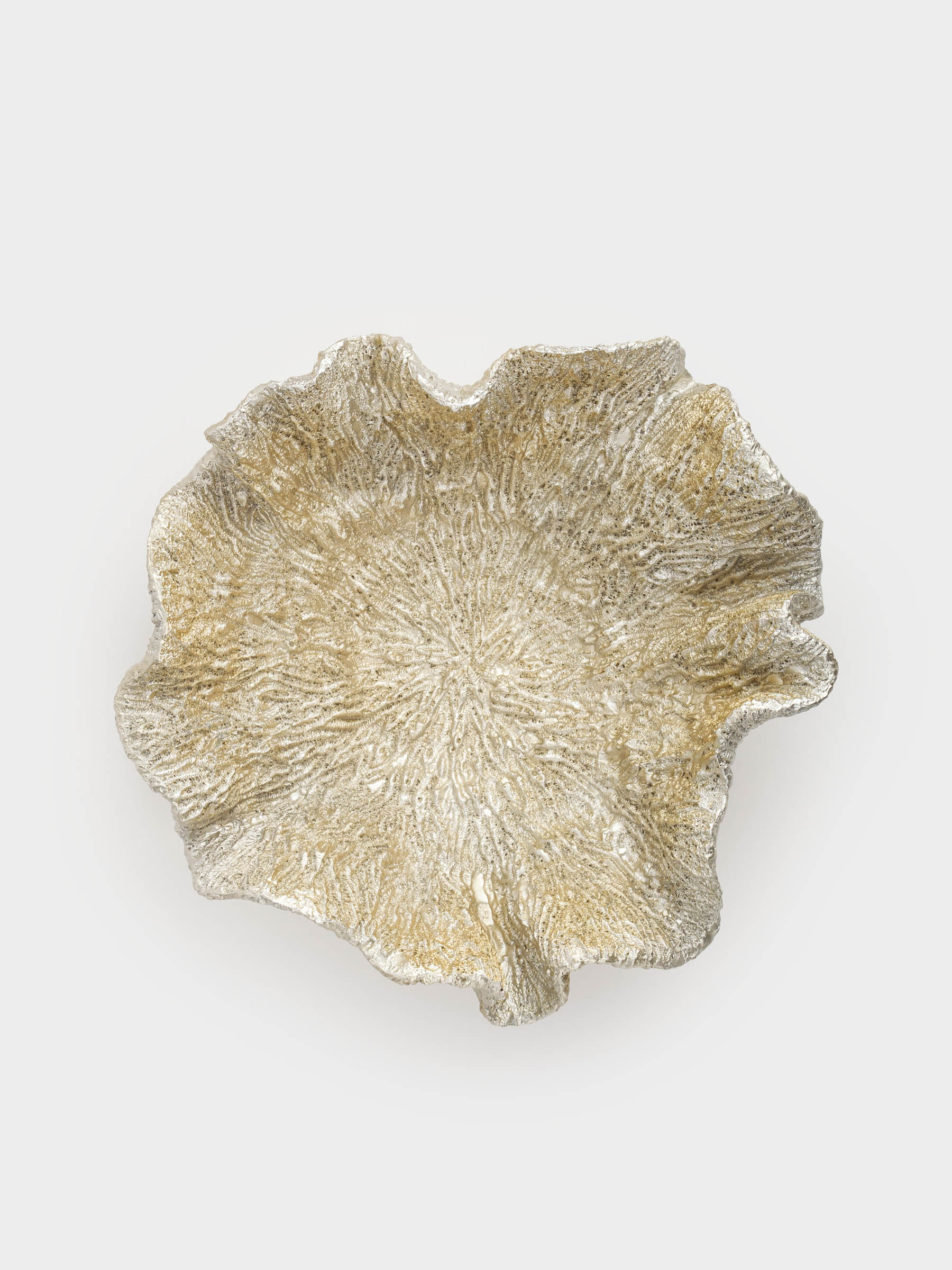 Блюдо декоративное, 30х29х12 см, полирезин, золотистое, Коралл, Coral, image-2