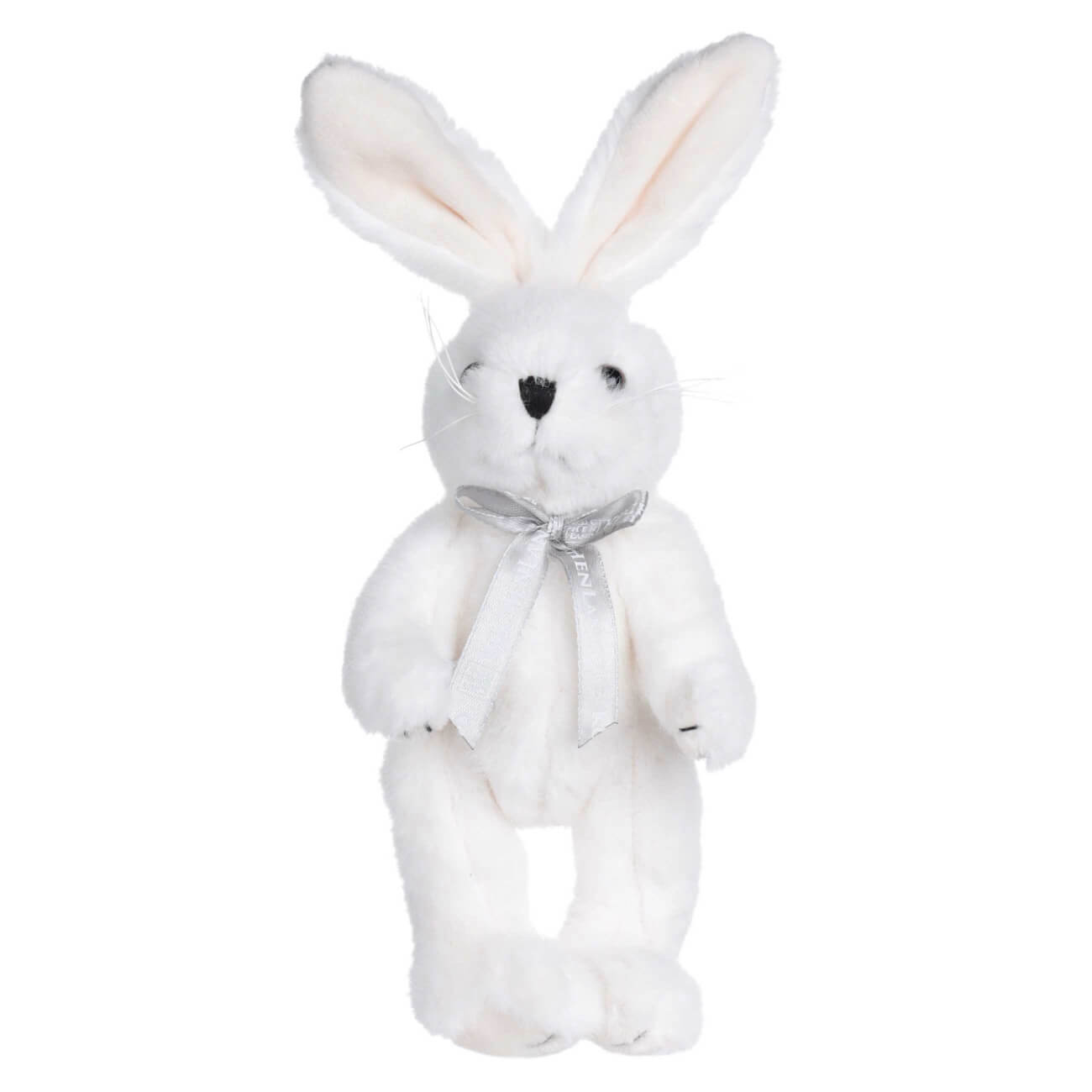 Игрушка, 20 см, мягкая, с подвижными лапами, полиэстер, белая, Кролик, Rabbit toy мягкая игрушка зайка ми в теплом платье 25 см