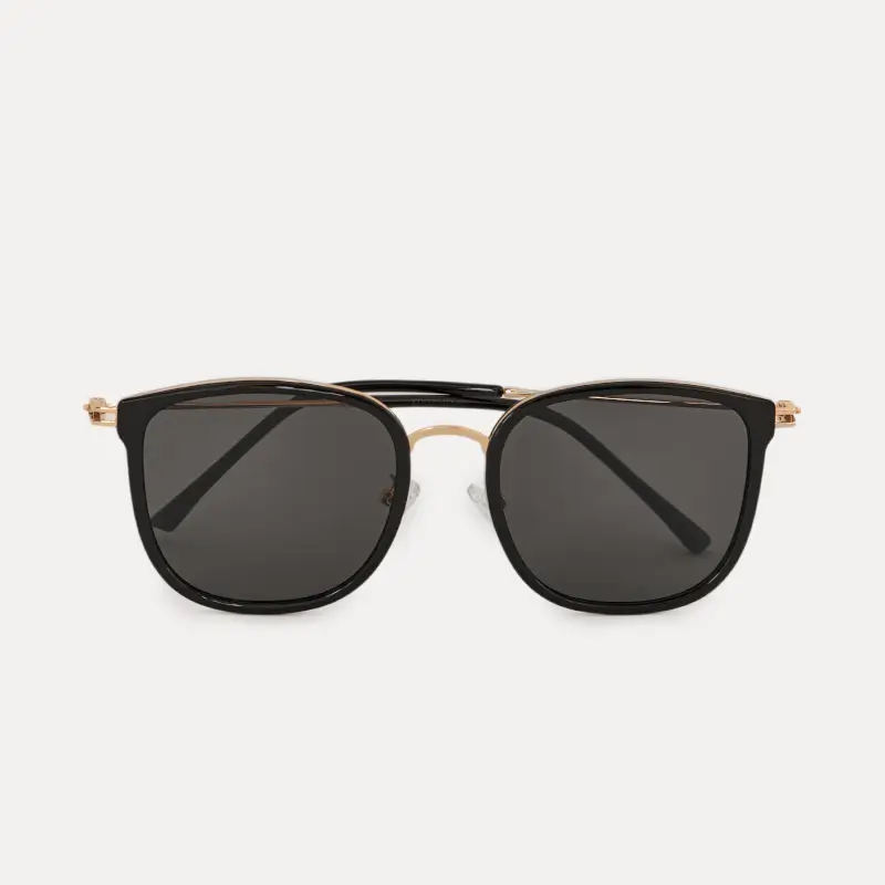 Очки солнцезащитные, пластик, прямоугольные, черные, Панто, Eyewear ,image-0