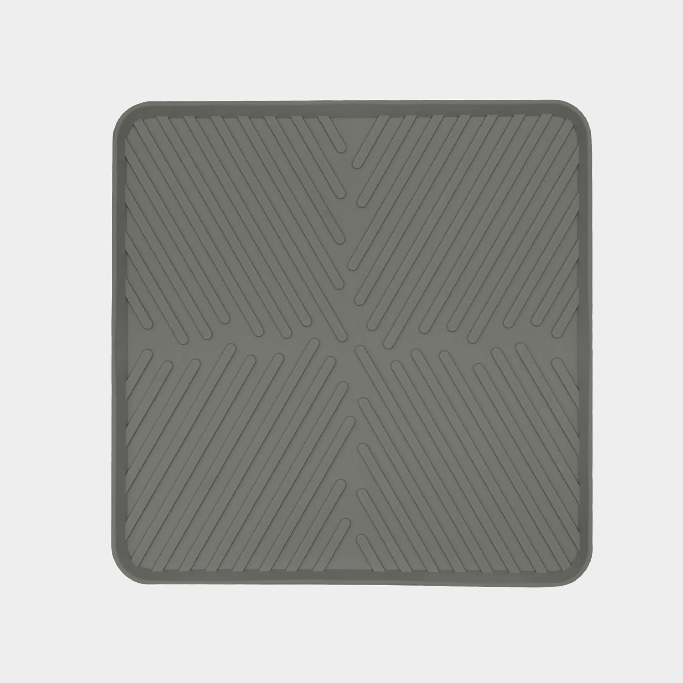 Коврик для сушки посуды, 30x30 см, резина, серый, Assist