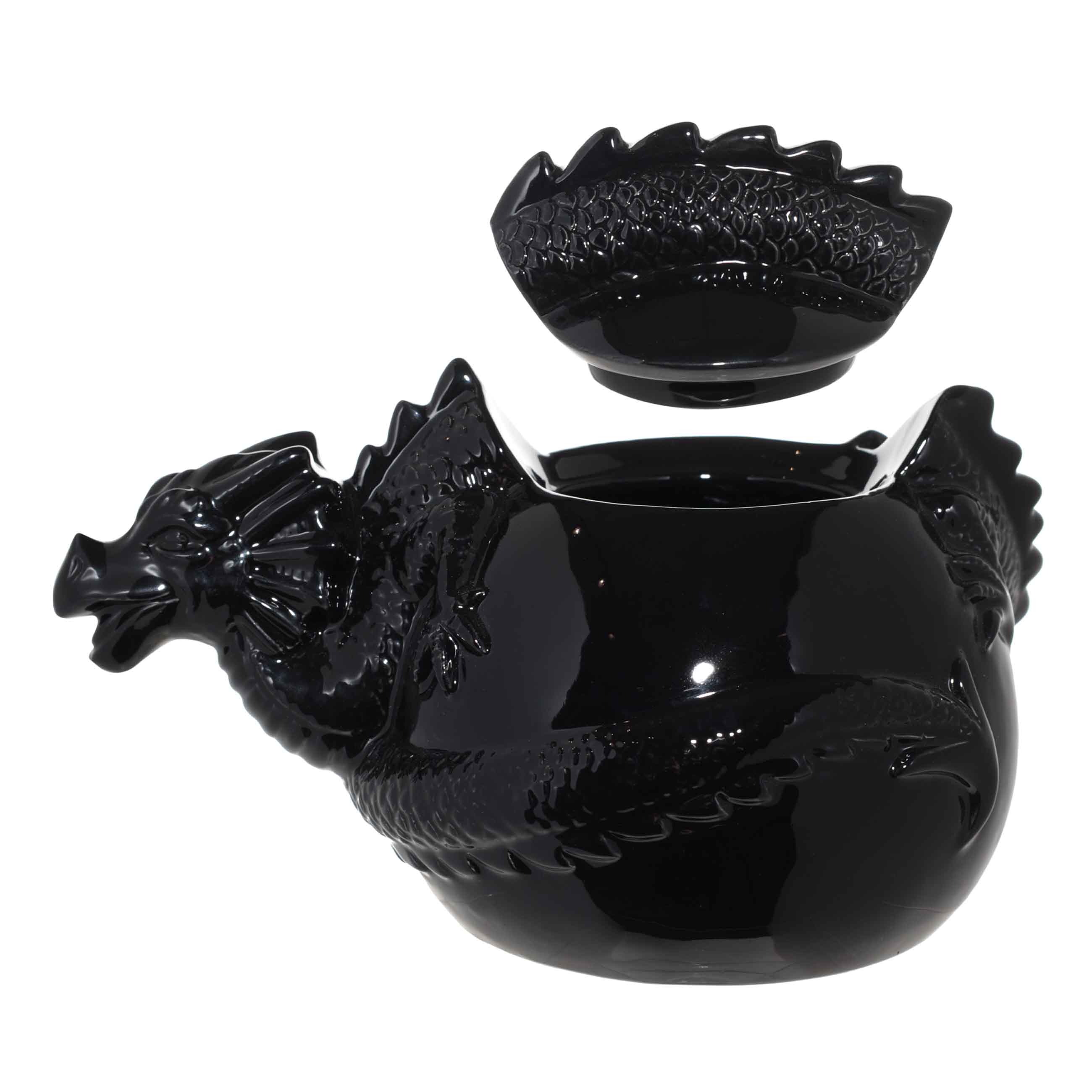 Емкость для хранения, 22х14 см, керамика, черная, Дракон, Dragon dayron изображение № 3