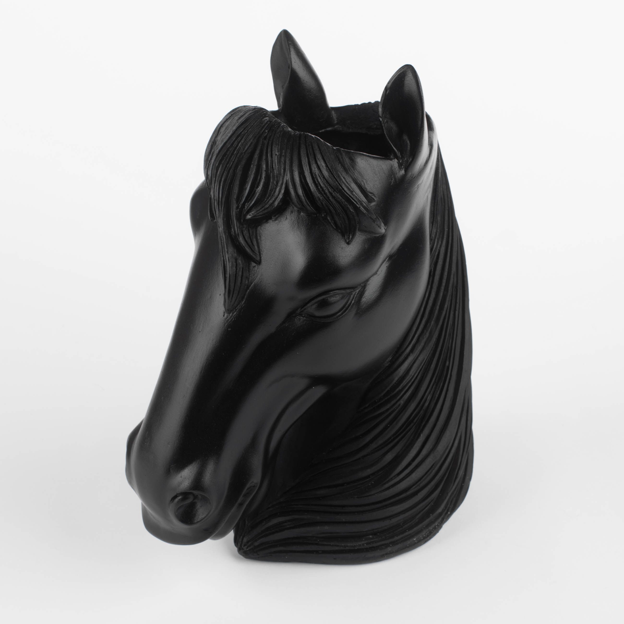 Ваза декоративная, 25 см, полирезин, черная, Голова лошади, Horse изображение № 4