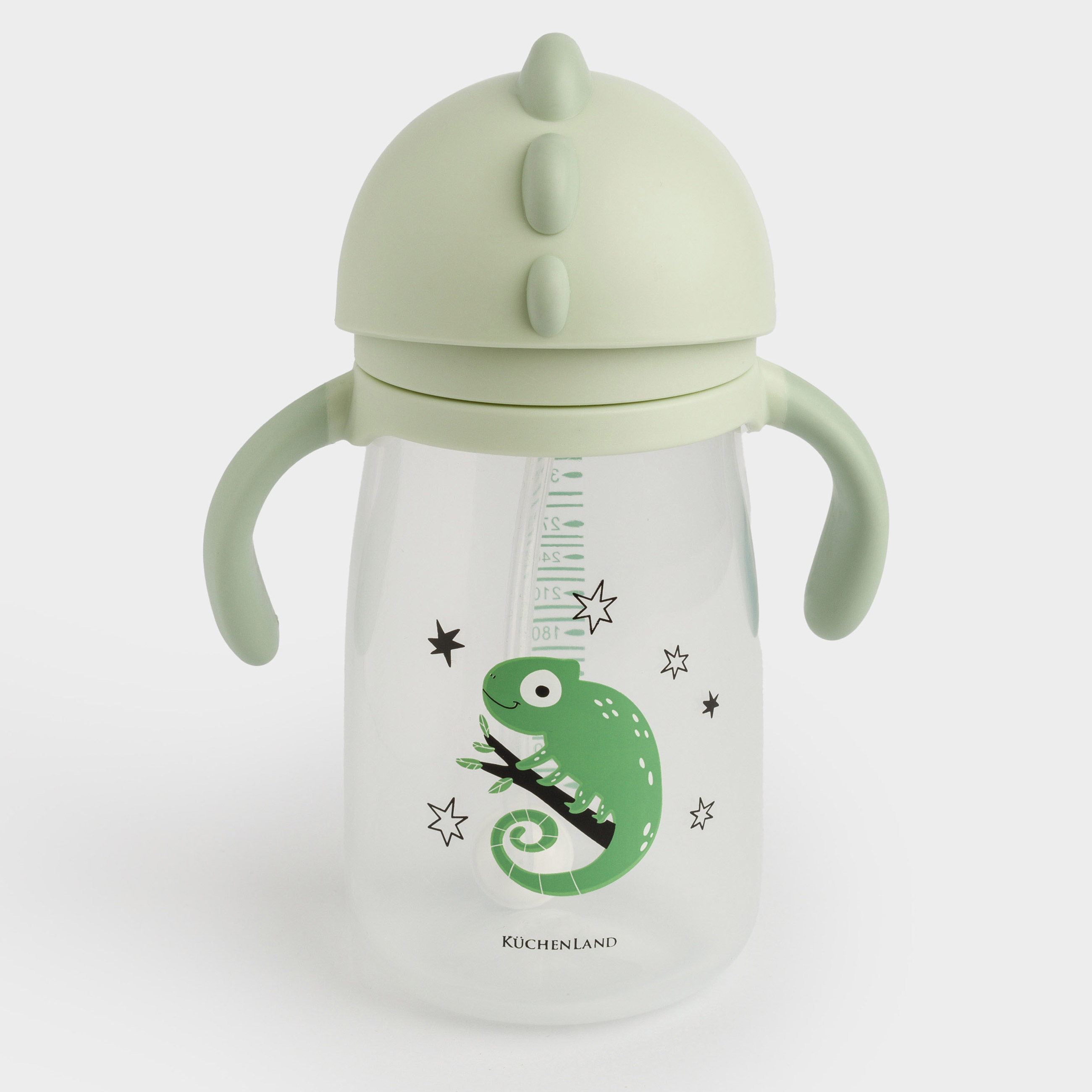 Бутылка-поильник, детская, 360 мл, пластик, зеленая, Хамелеон, Kiddy, image-1
