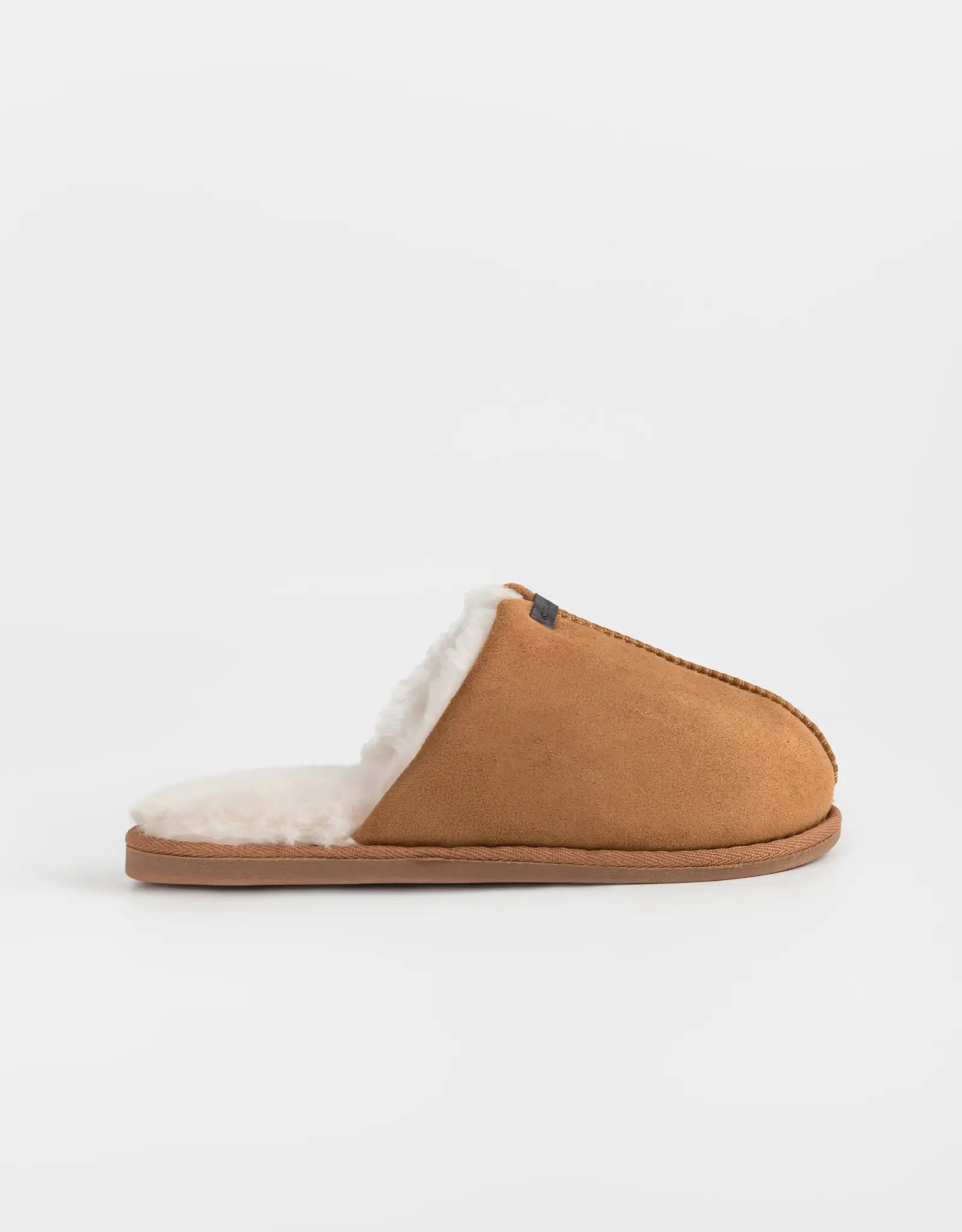 Тапочки женские, домашние, замша/искусственный мех, коричневые, Suede