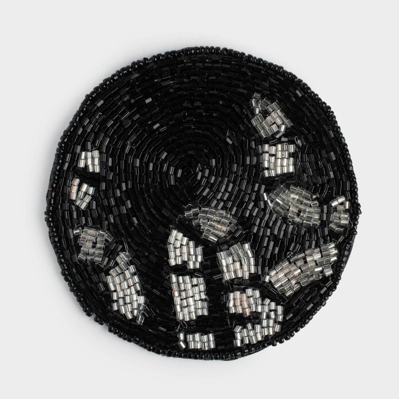 Подставка под кружку 10 см бисер круглая черная Змея Art beads 175₽