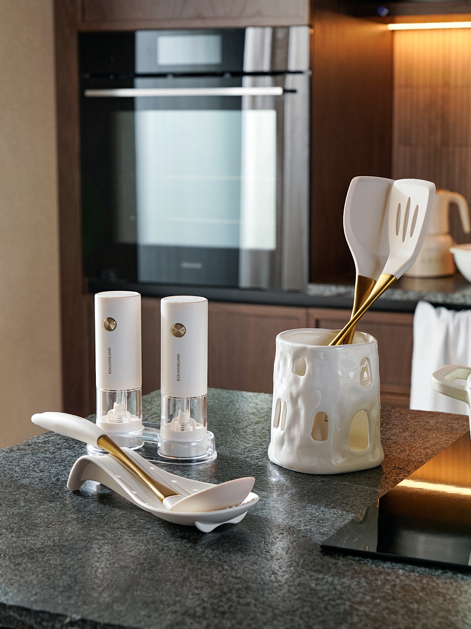 Подставка под ложку, 23 см, силикон, бежевая, Wavelet, image-11