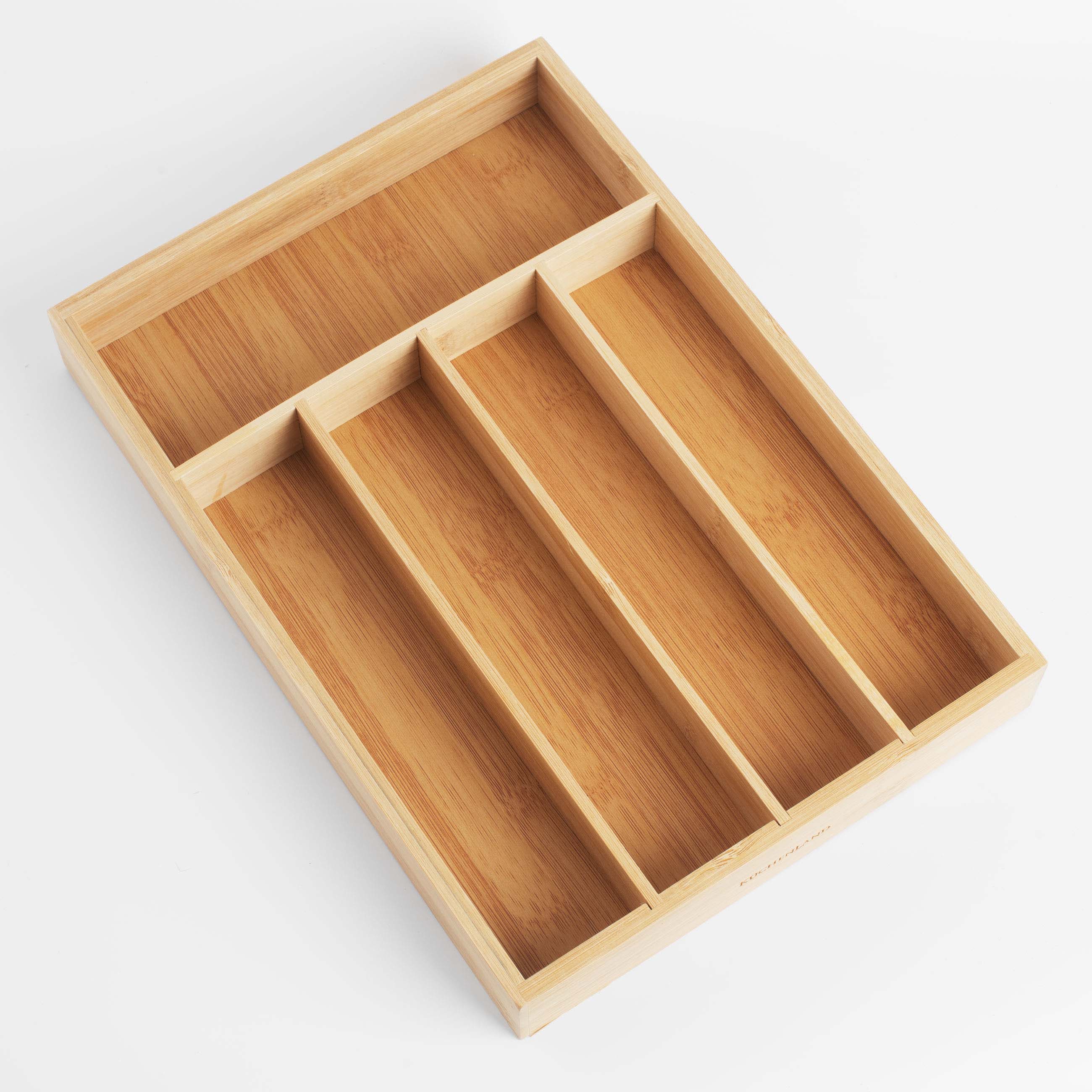 Лоток для столовых приборов, 23х33 см, 5 отд, бамбук, Bamboo, image-3