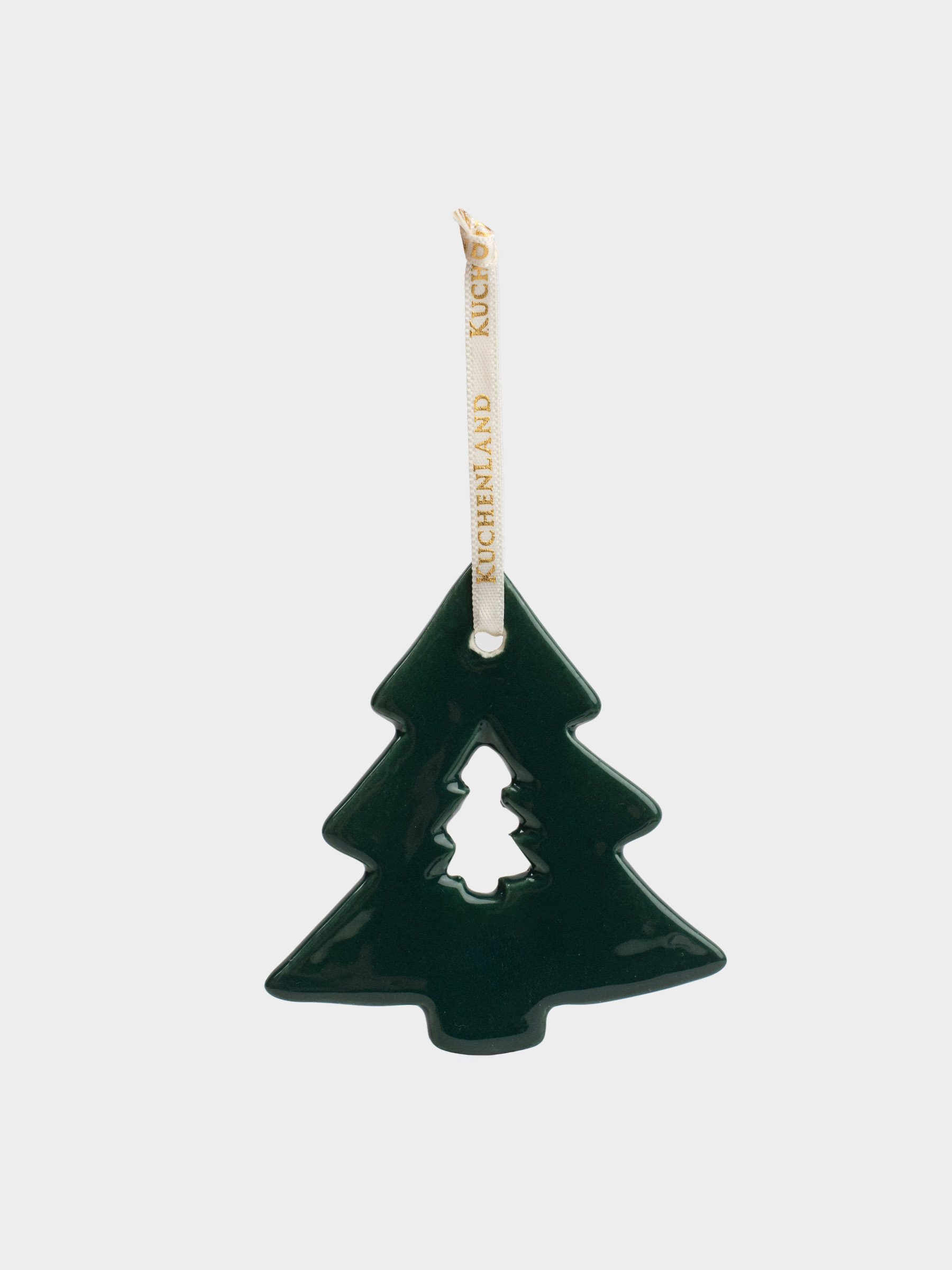Игрушка елочная, 7 см, фарфор P, зеленая, Елка, Figure christmas, image-1