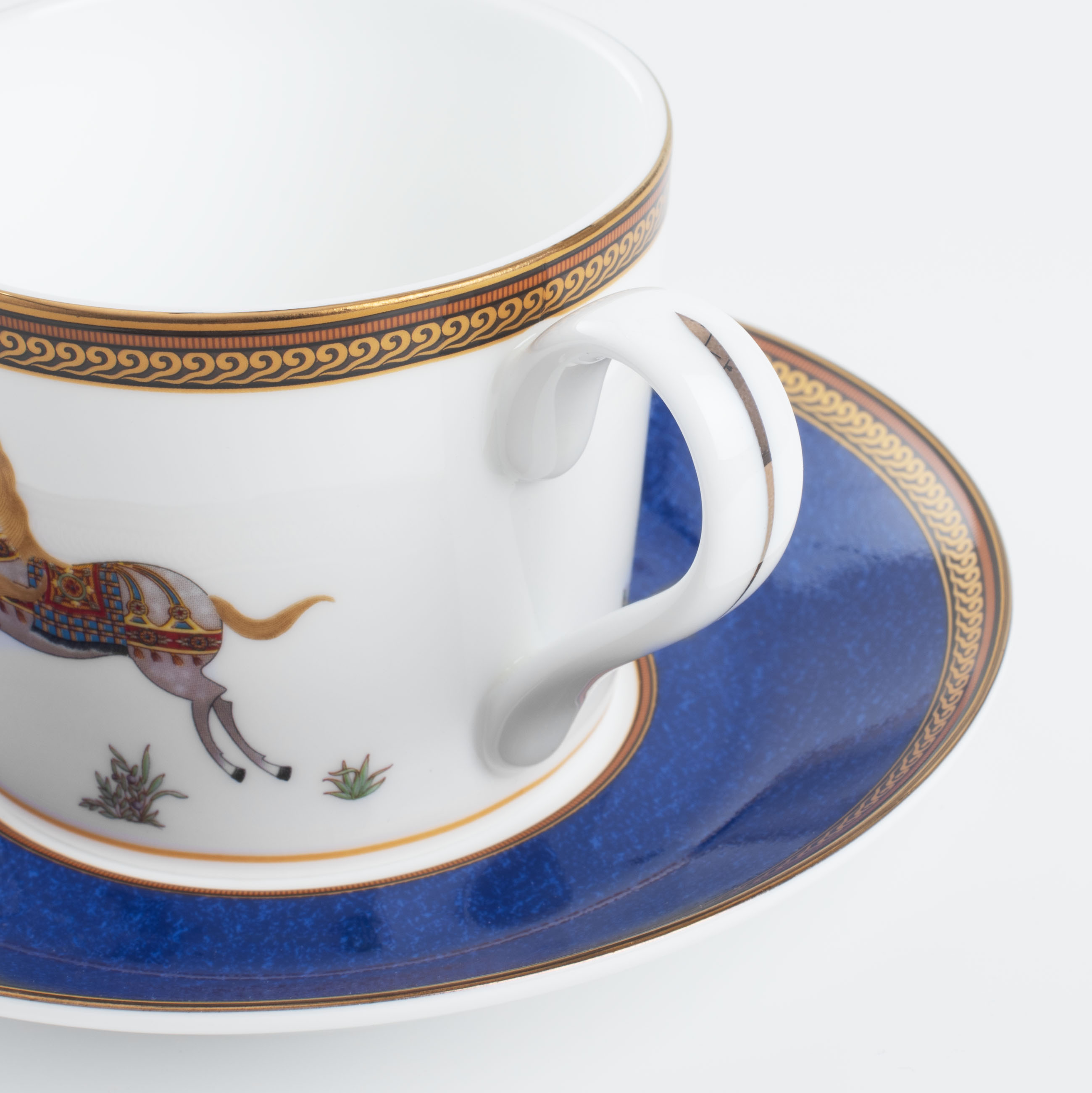 Пара чайная, 1 перс, 2 пр, 250 мл, фарфор F, синяя, Скачки, Blue wind изображение № 4