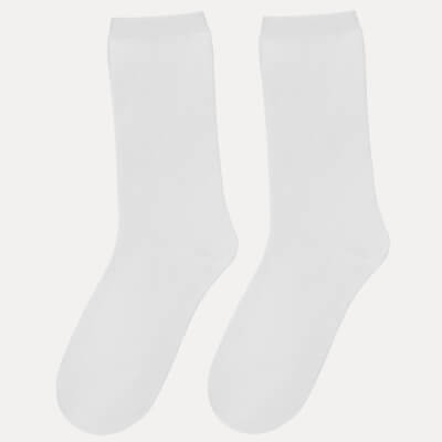 Носки мужские, р. 43-46, хлопок/полиэстер, белые, Basic shade - фото 1