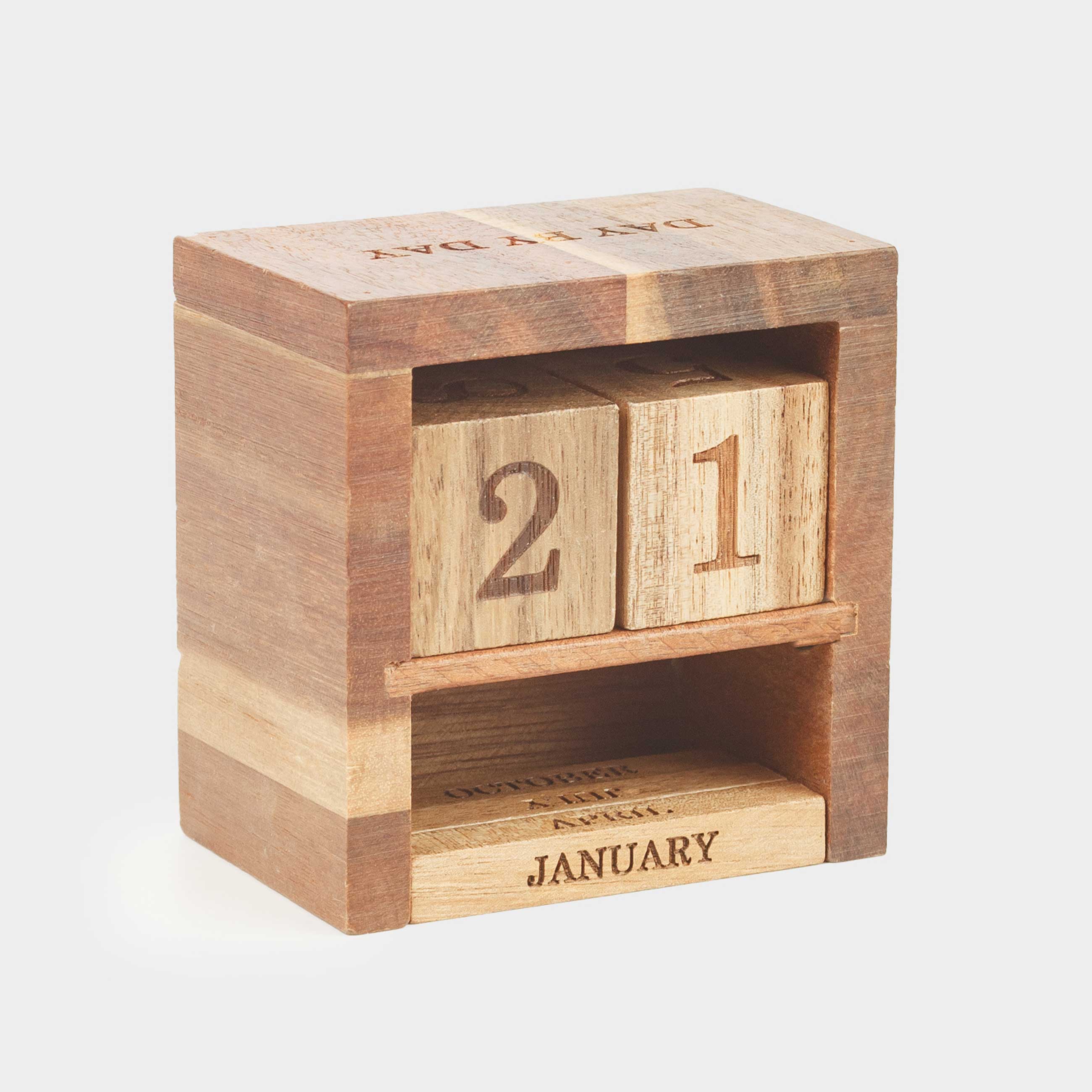 Календарь настольный, 8х5 см, с кубиками, с подставками для ручек, дерево, Noble tree, image-2