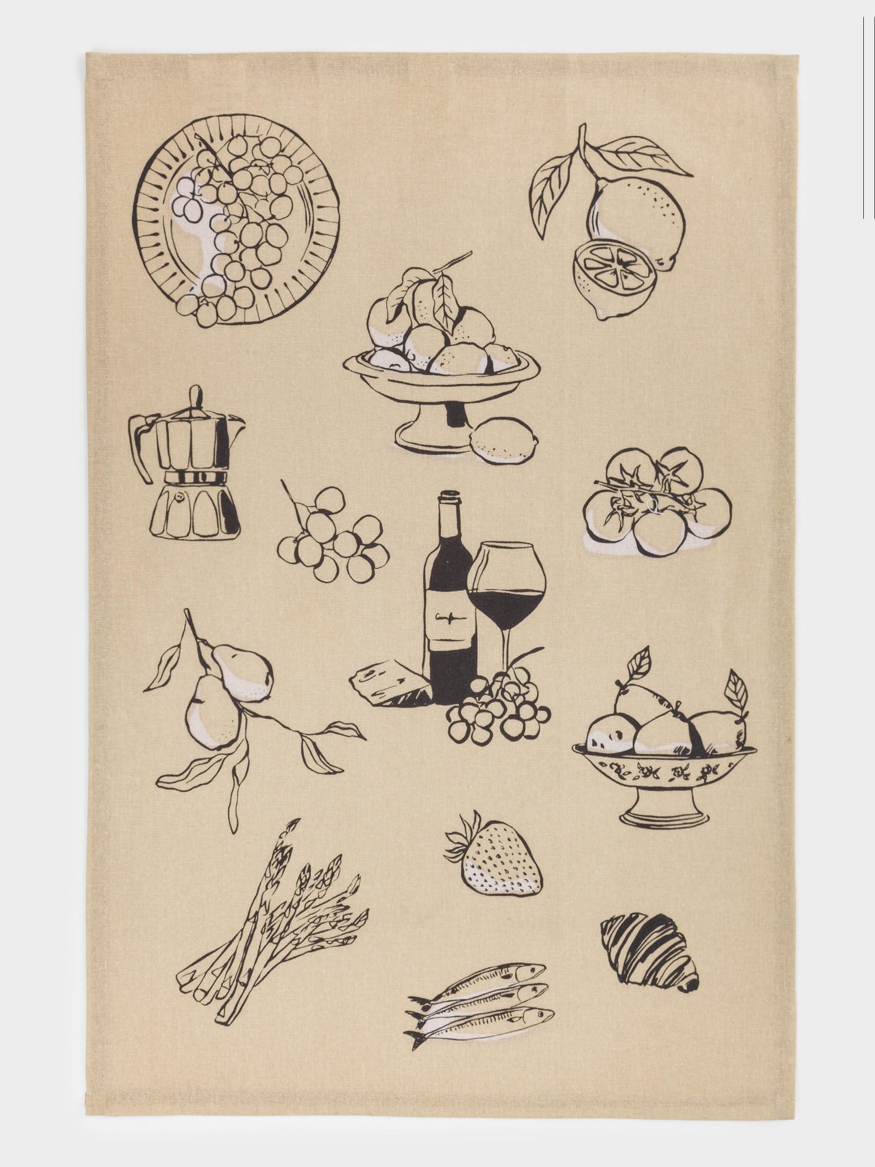 Полотенце кухонное, 40х60 см, хлопок, песочное, Летняя трапеза, Kitchen art, image-0