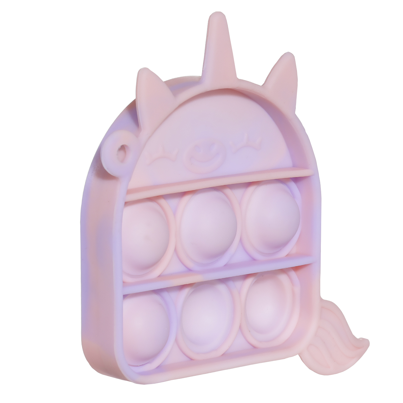 Игрушка-антистресс Pop-it, 8х9 см, силикон, цветная, Единорог, Unicorn изображение № 2