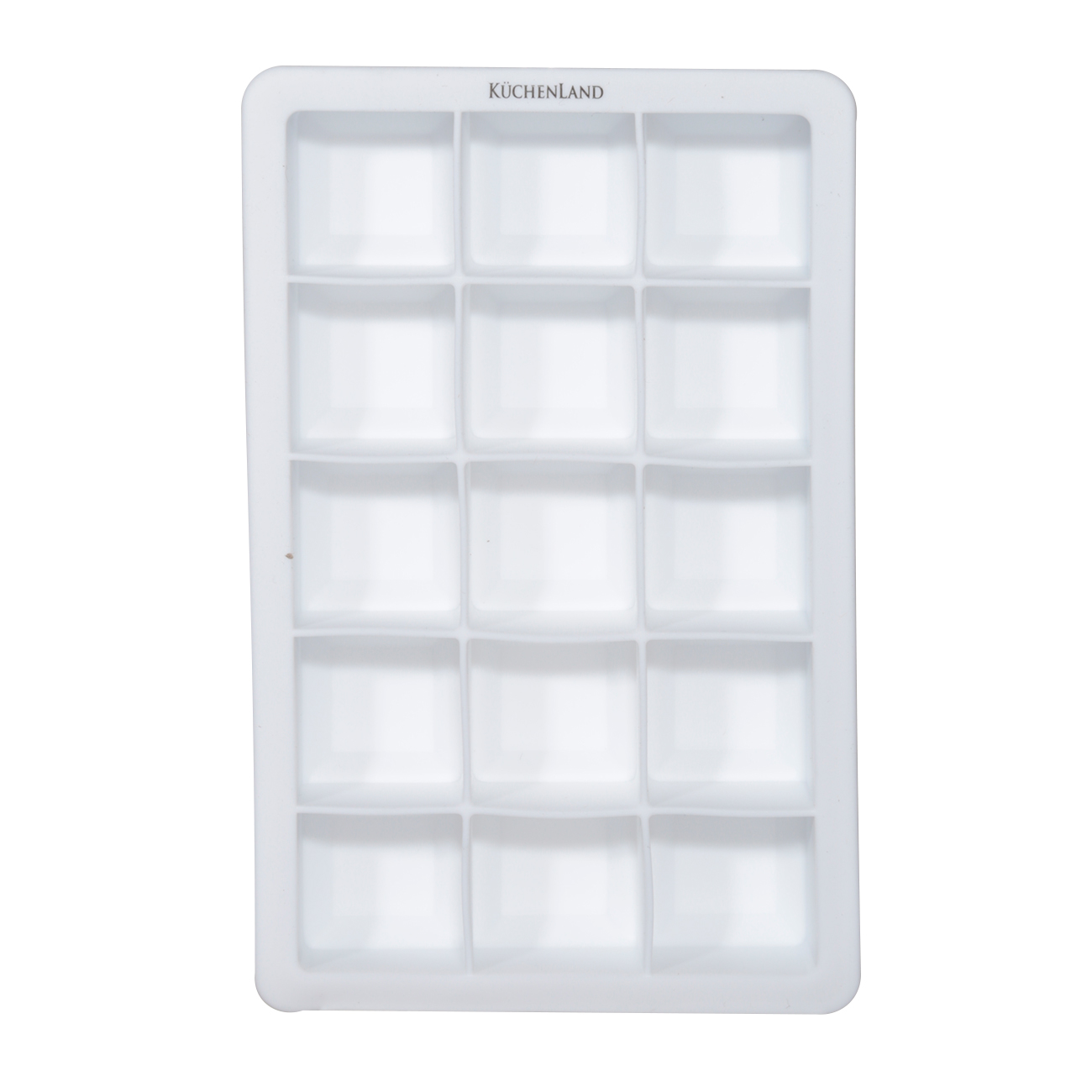 Kuchenland Форма для льда 18х12 см 15 отд силикон белая Soft kitchen 599₽