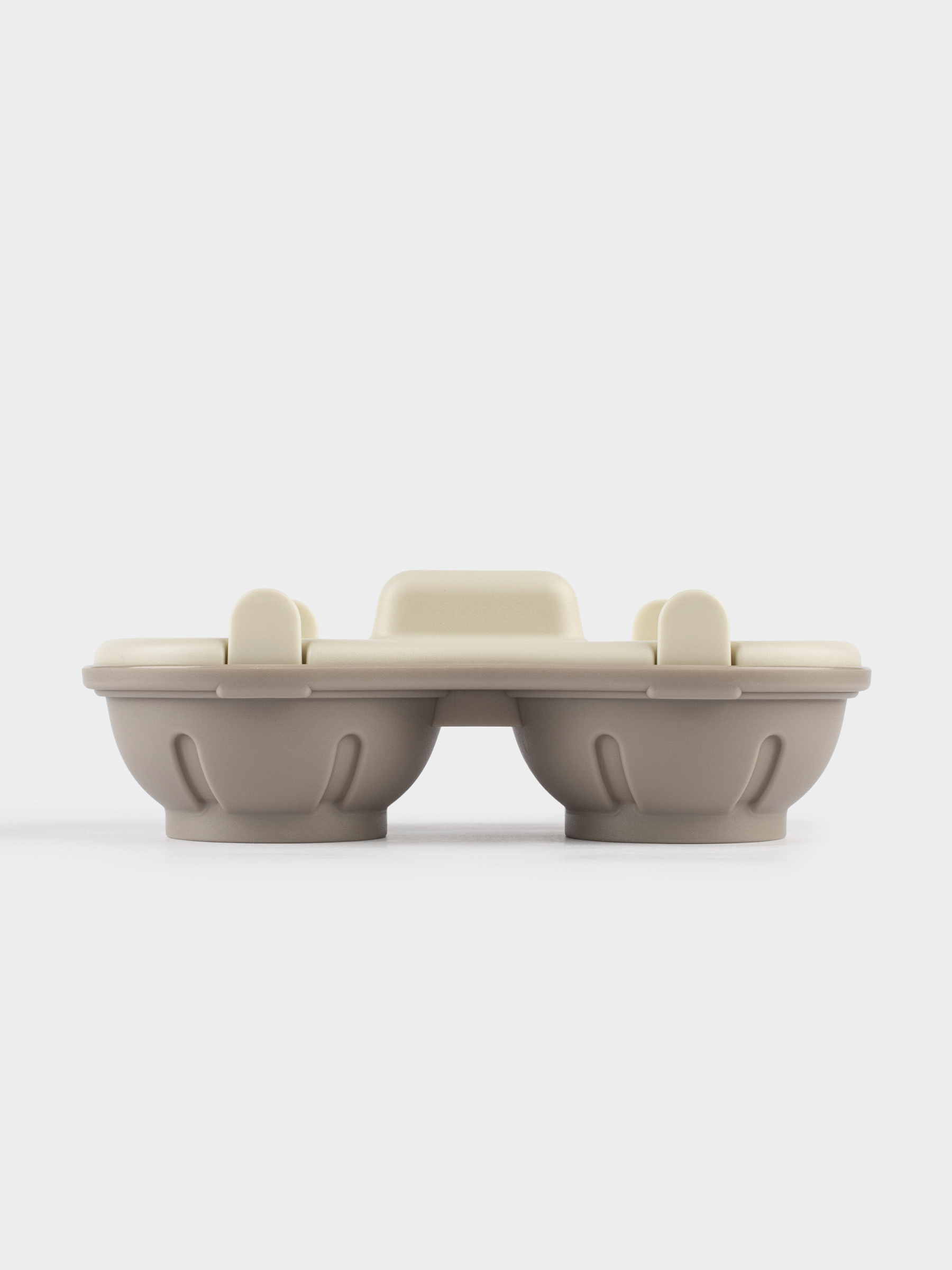 Форма для яйца-пашот в микроволновой печи, 21x11 см, 2 отд, пластик, бежевая, Soft kitchen, image-2