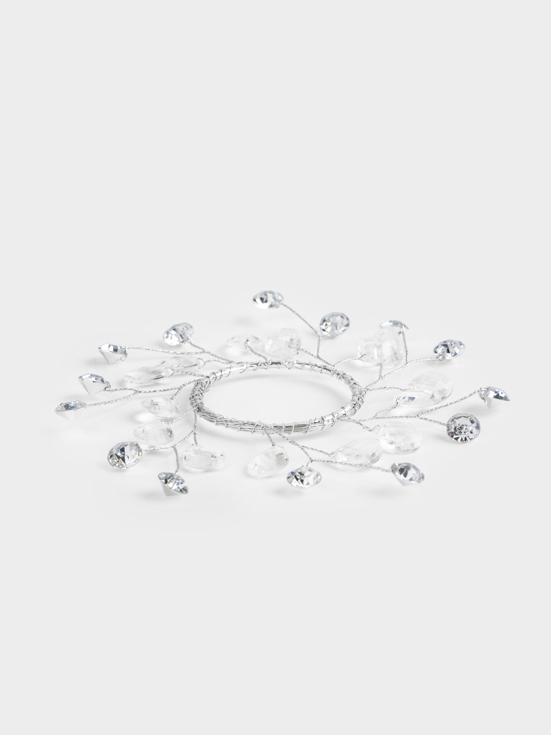 Кольцо для салфеток, 5 см, акрил/металл, серебристое, Кристаллы, Crystal decor, image-3