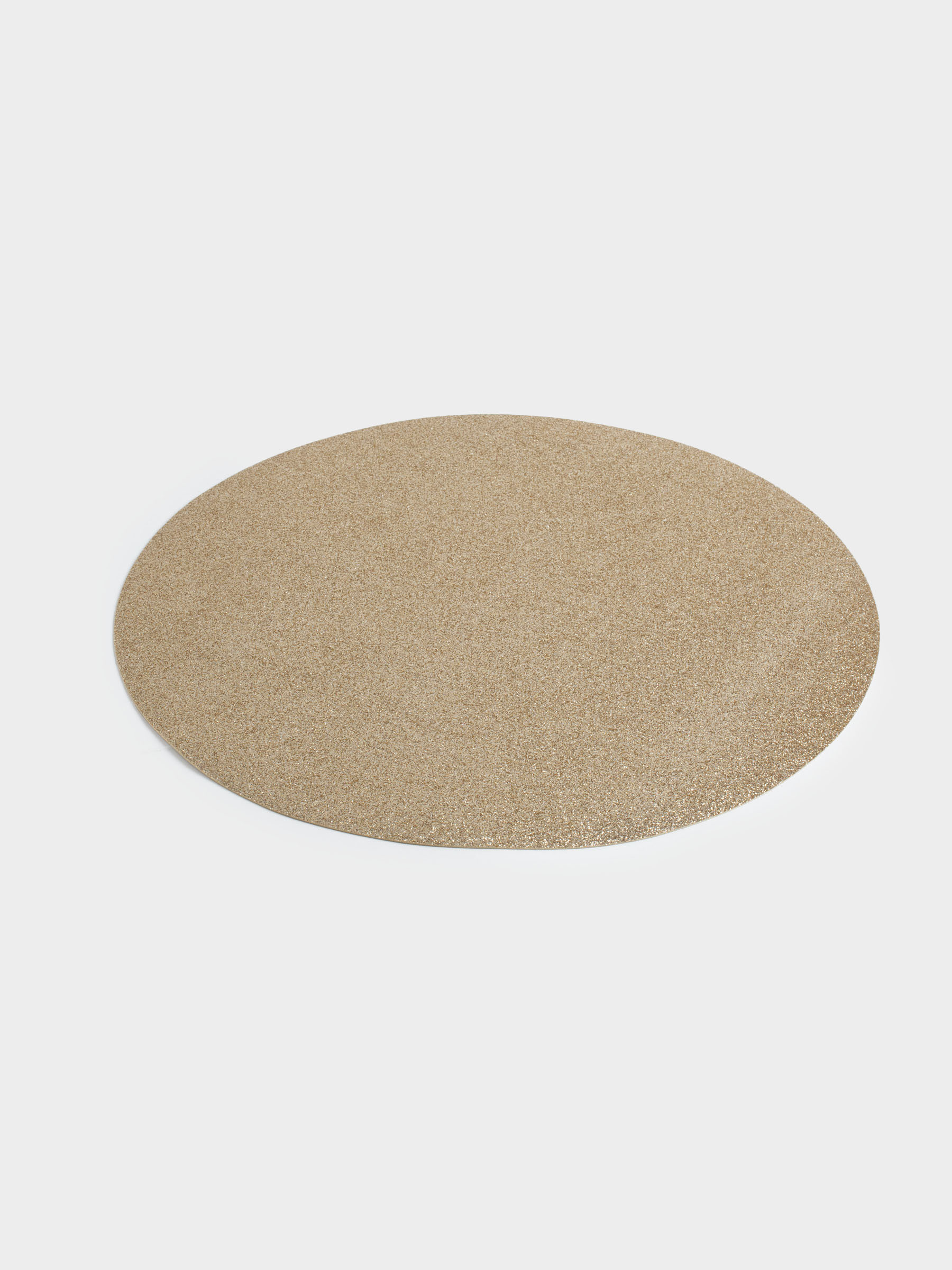 Салфетка под приборы, 38 см, ПВХ, круглая, шампань, Glitter mat, image-3