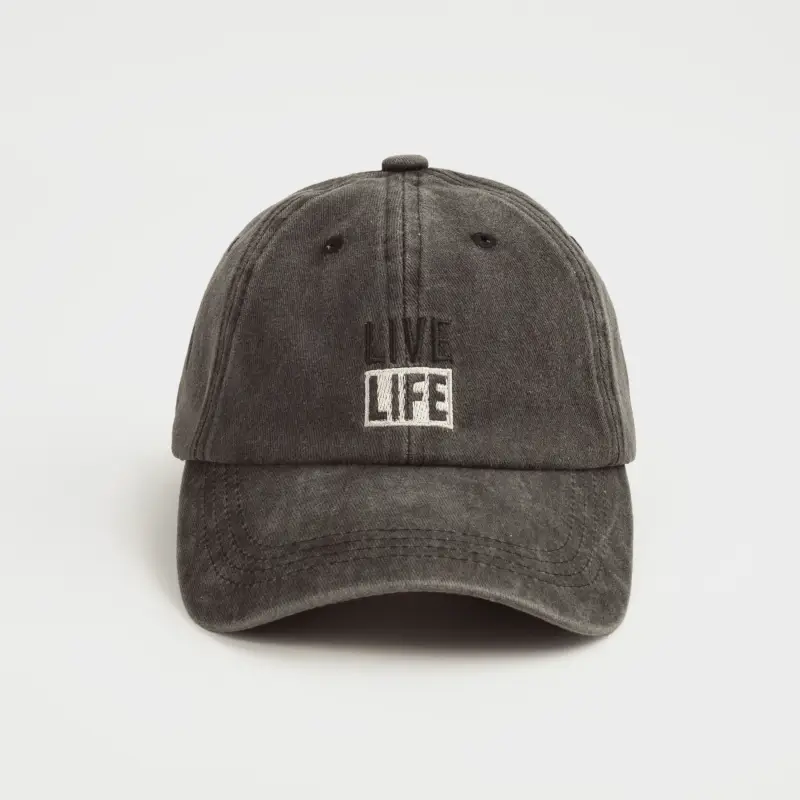 Бейсболка, 57 см, единый размер, хлопок, черная, Live life, Shore ,image-0