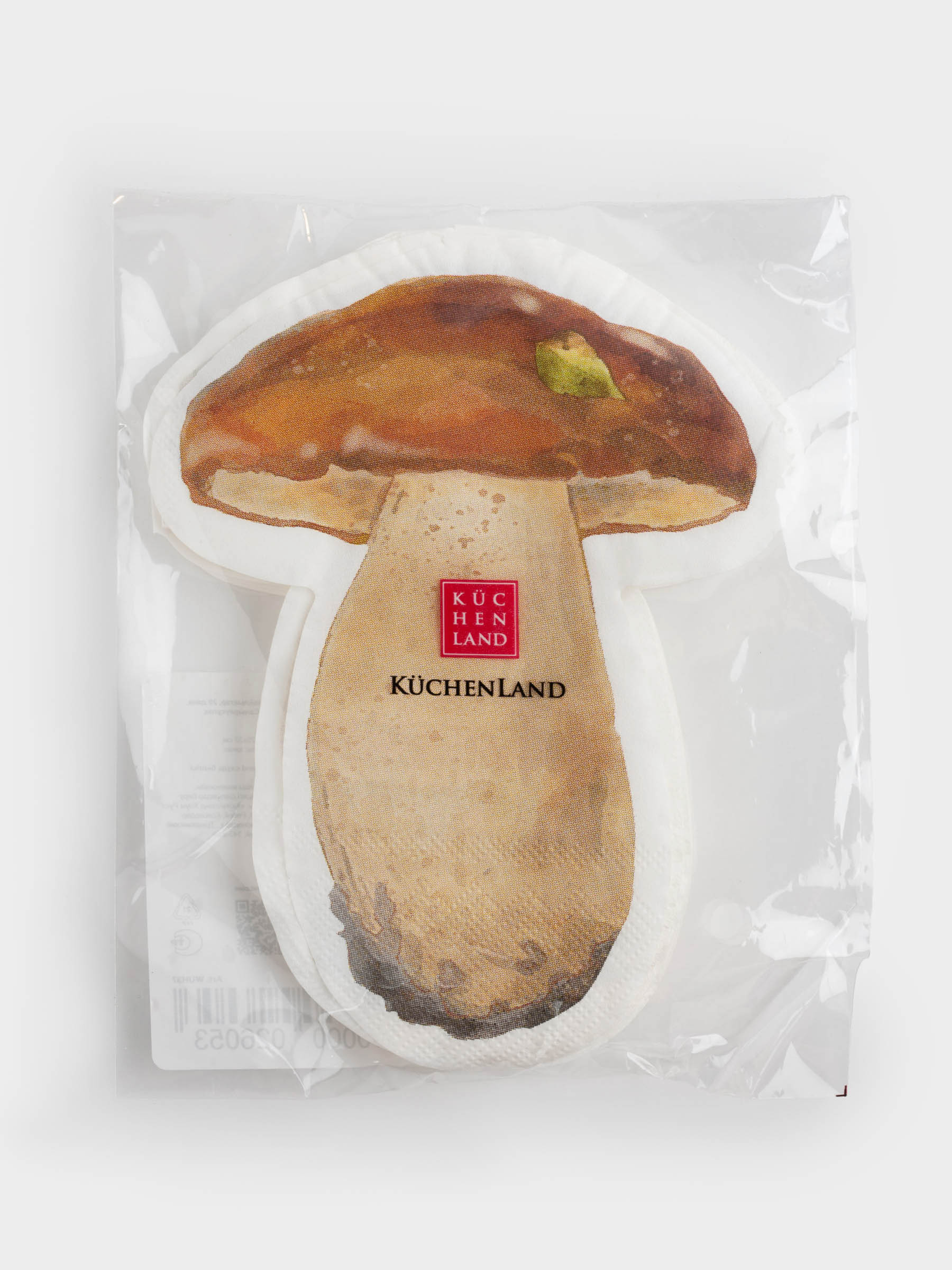 Салфетки бумажные, 25х32 см, 20 шт, фигурные, коричневые, Гриб, Fungi, image-4