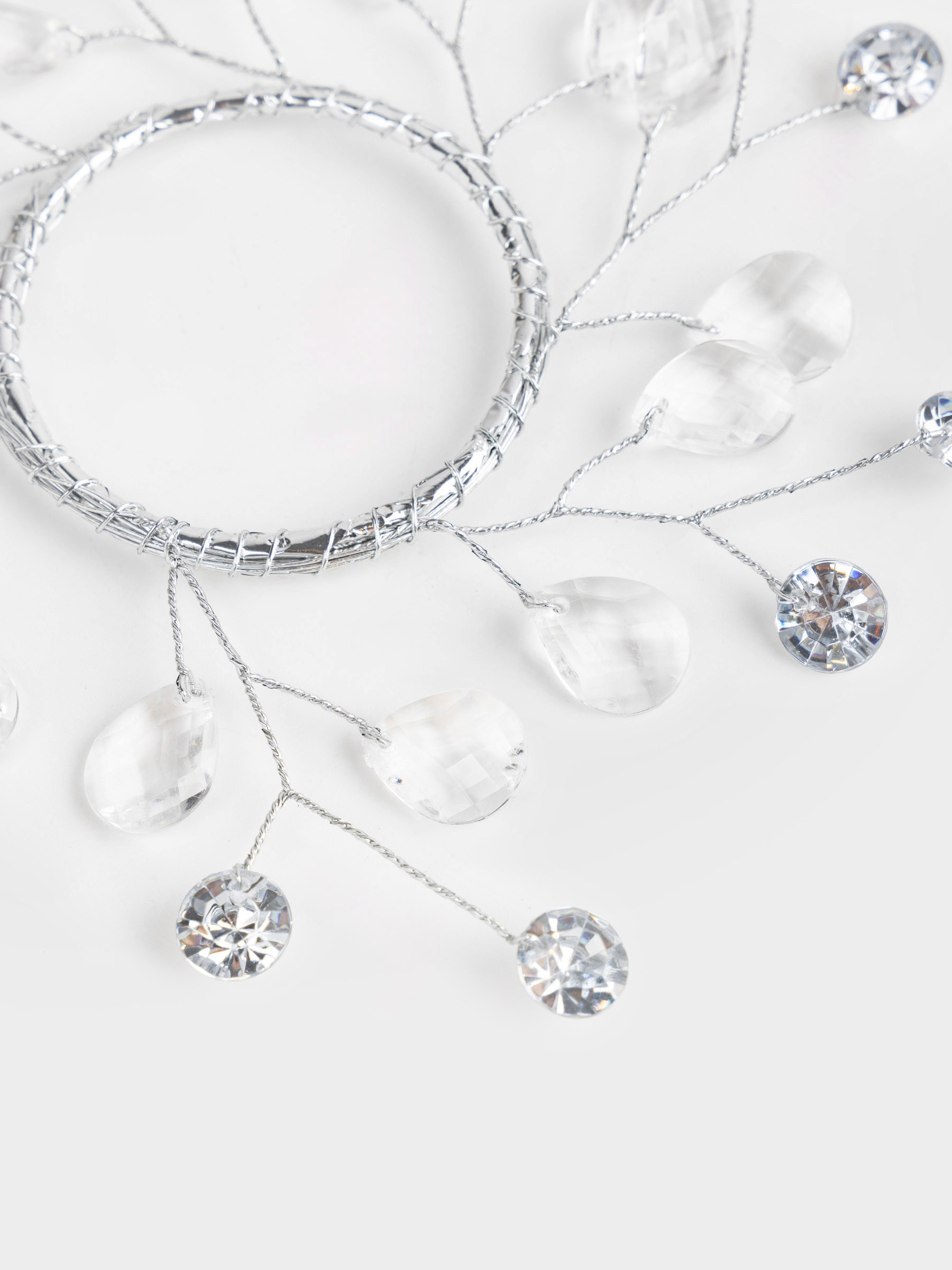 Кольцо для салфеток, 5 см, акрил/металл, серебристое, Кристаллы, Crystal decor, image-2