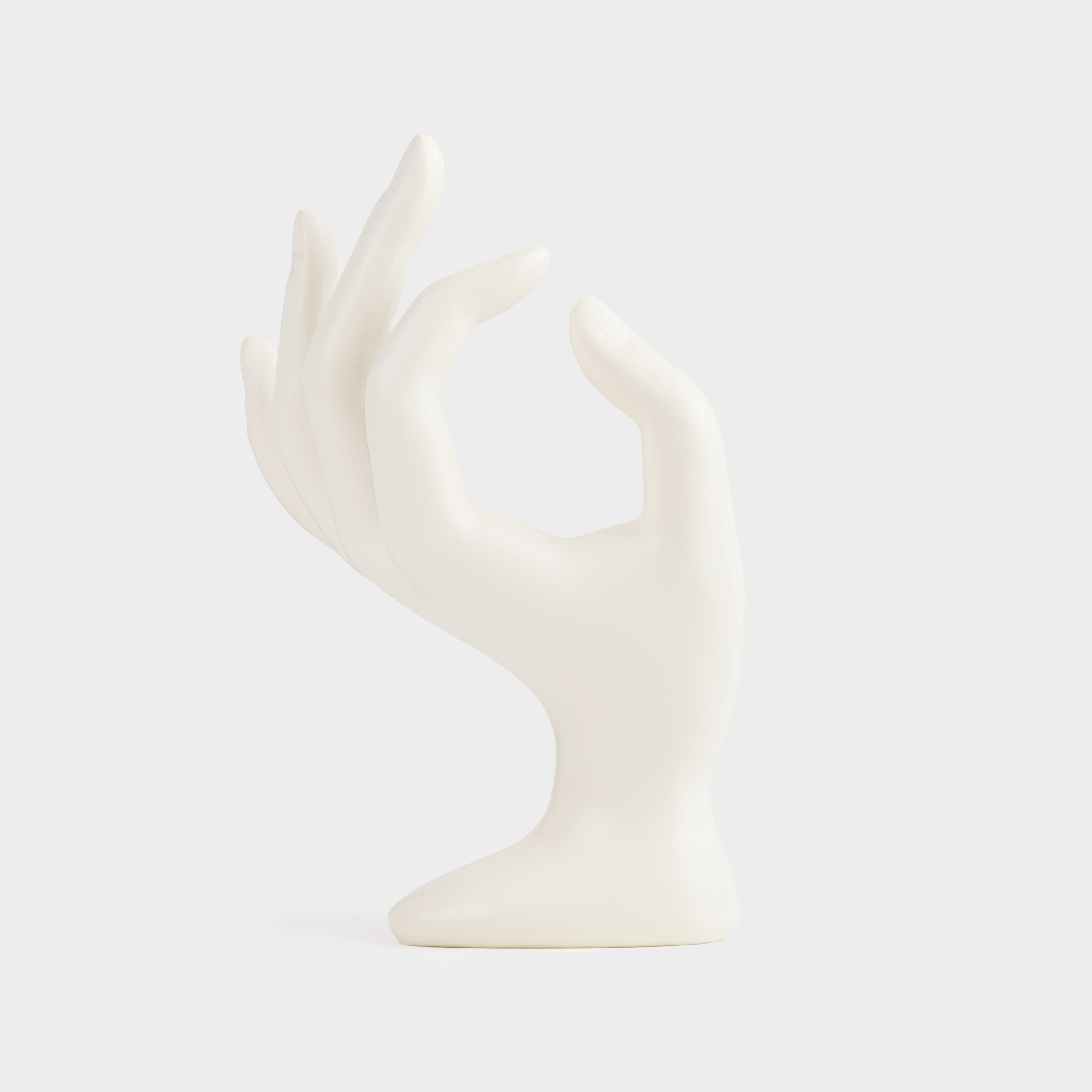 Держатель для украшений, 16 см, полирезин, молочный, Рука, Hand, image-1