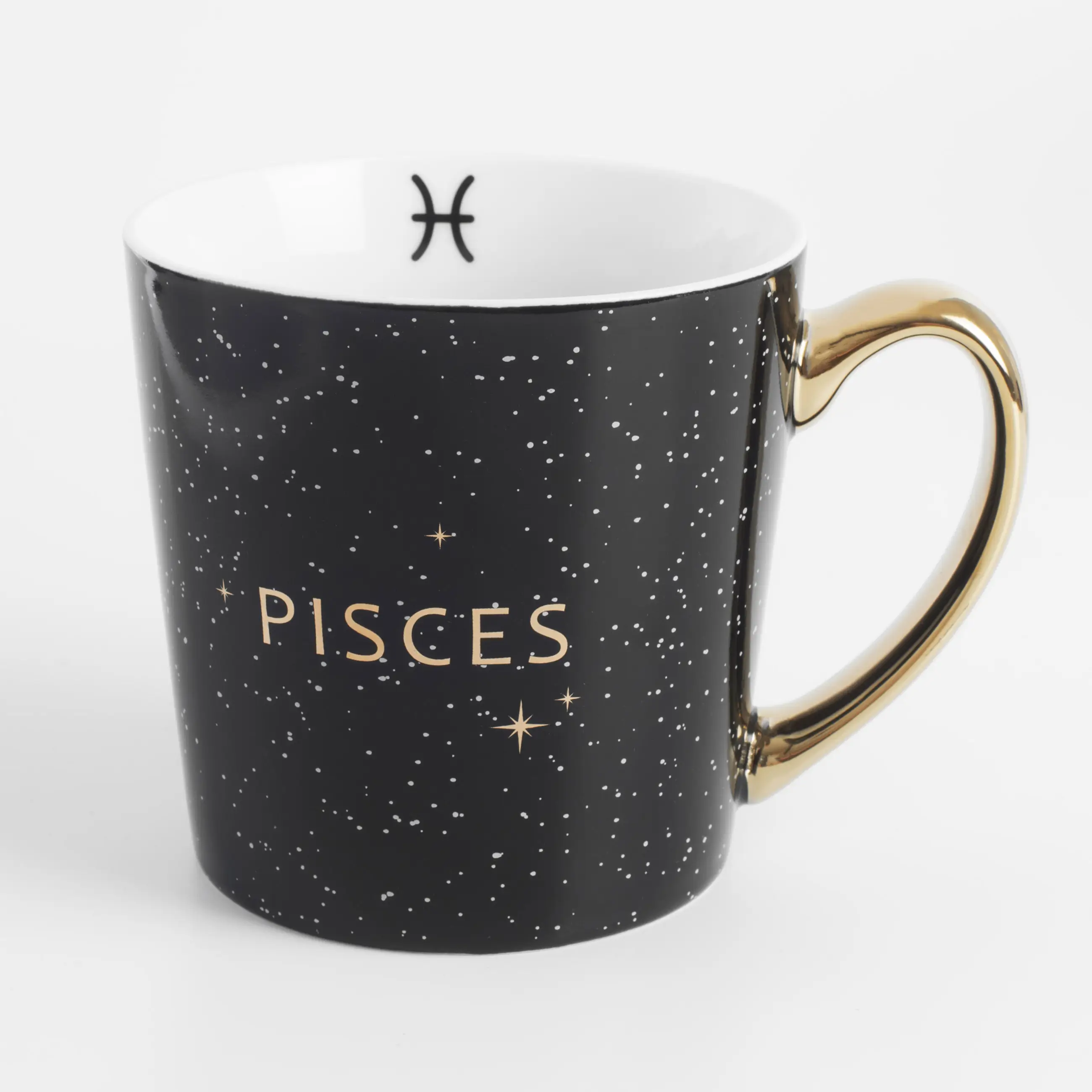 Кружка, 500 мл, фарфор N, черно-золотистая, Рыбы, Zodiac, image-0