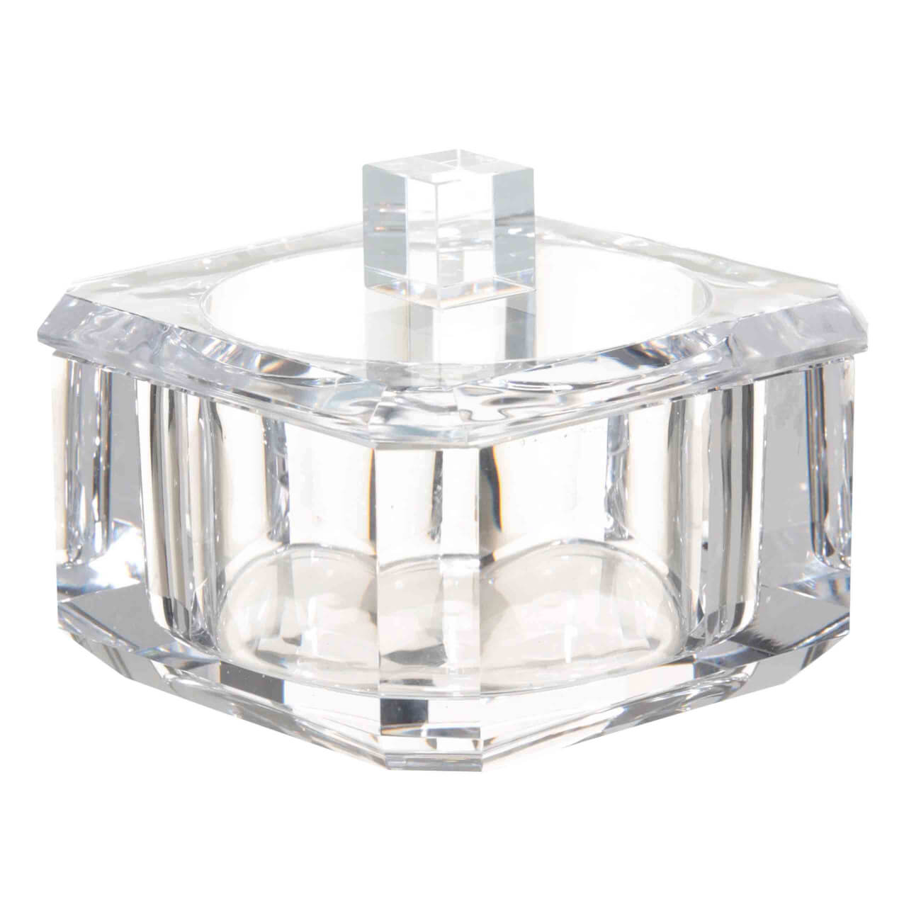 Шкатулка для ванной, 10х10 см, стекло, квадратная, Грани, Shower Crystal Glance шкатулка