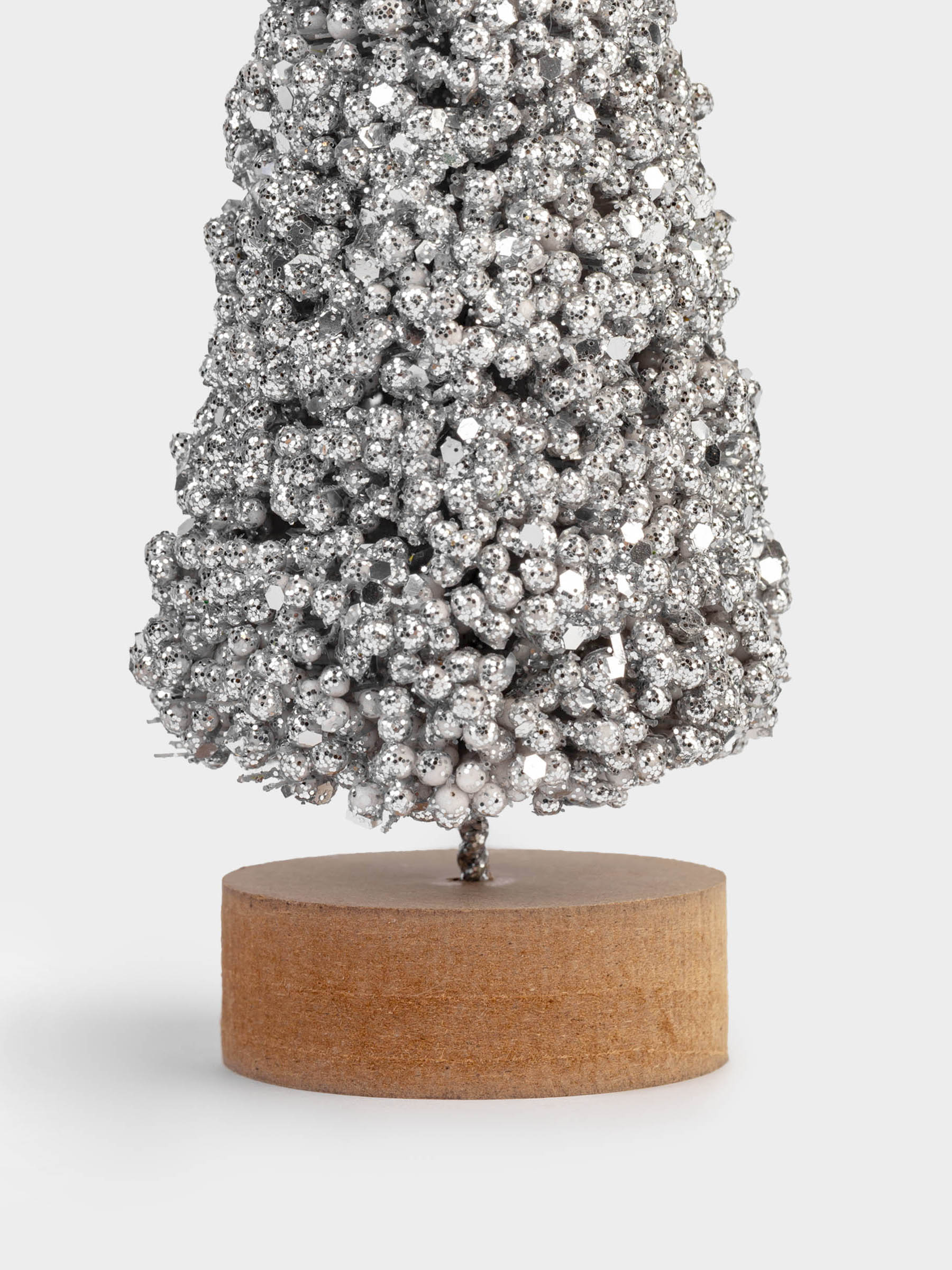 Статуэтка, 19 см, пластик/МДФ, серебристая, Елка, Silver style, image-1